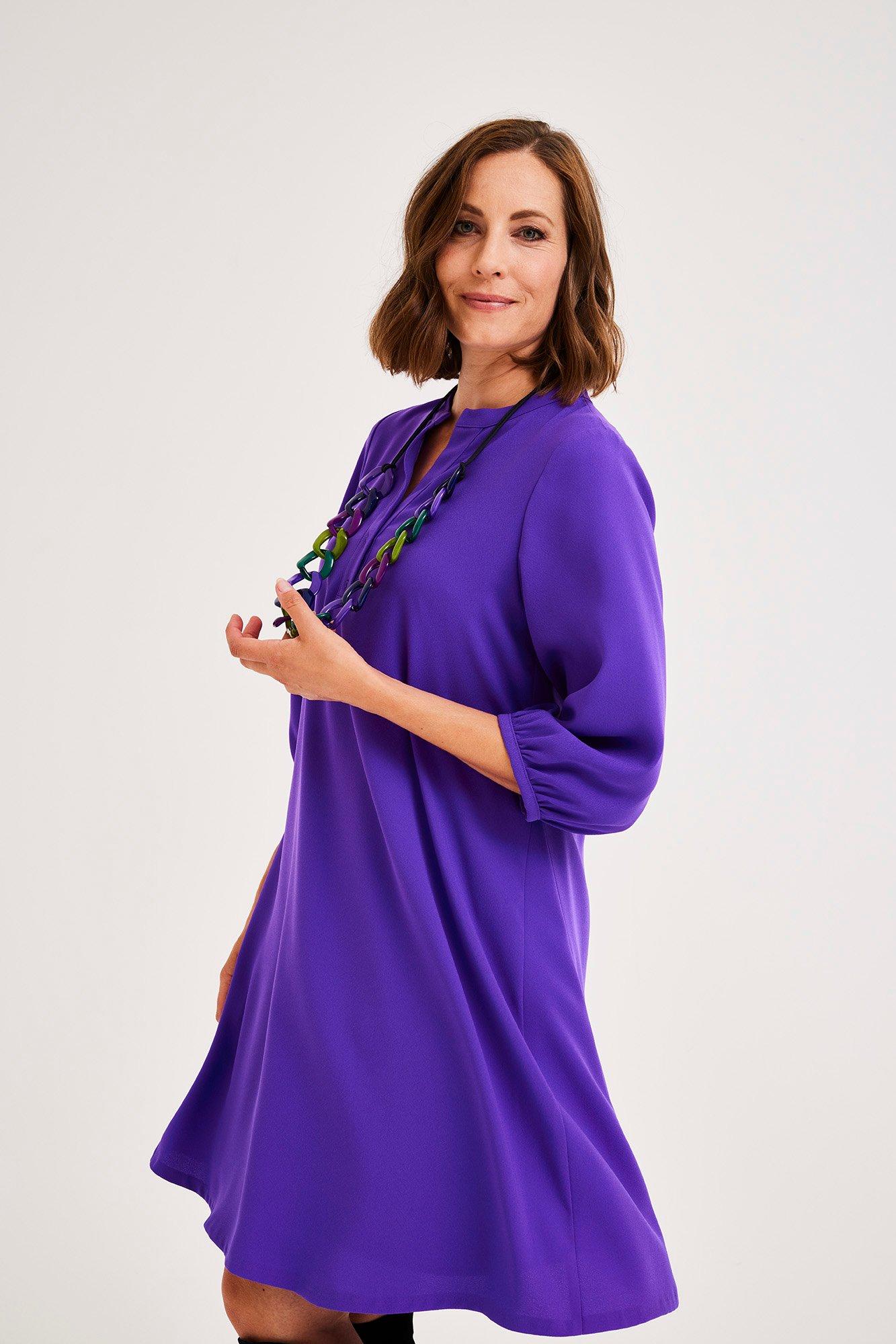 Robes - Robe évasée en crêpe