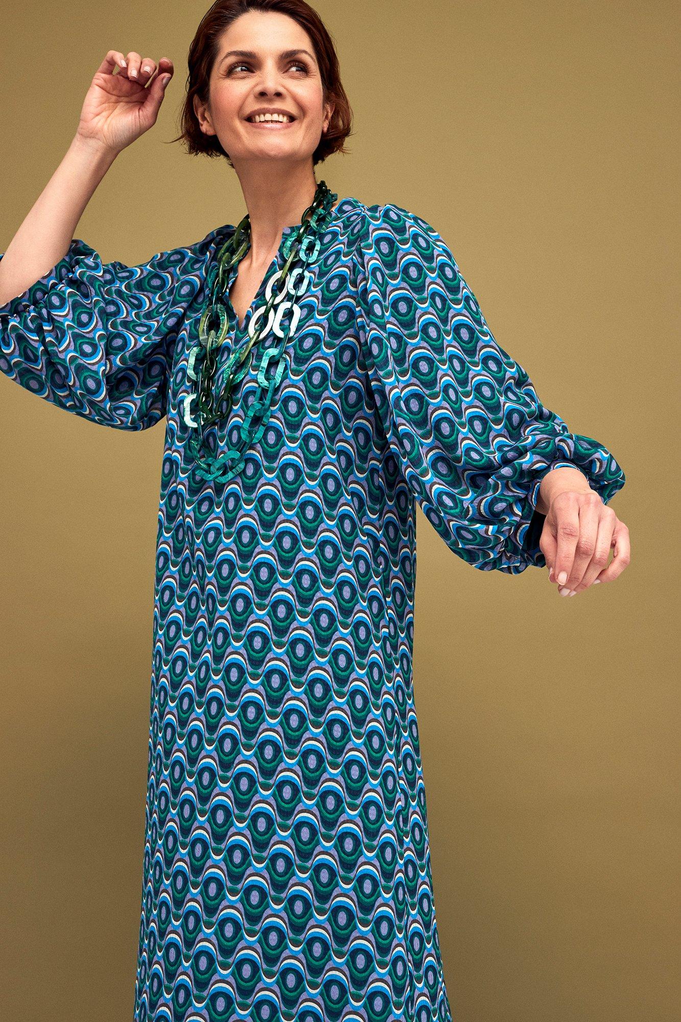 Robe en voile à imprimé oeil de paon - null - ame