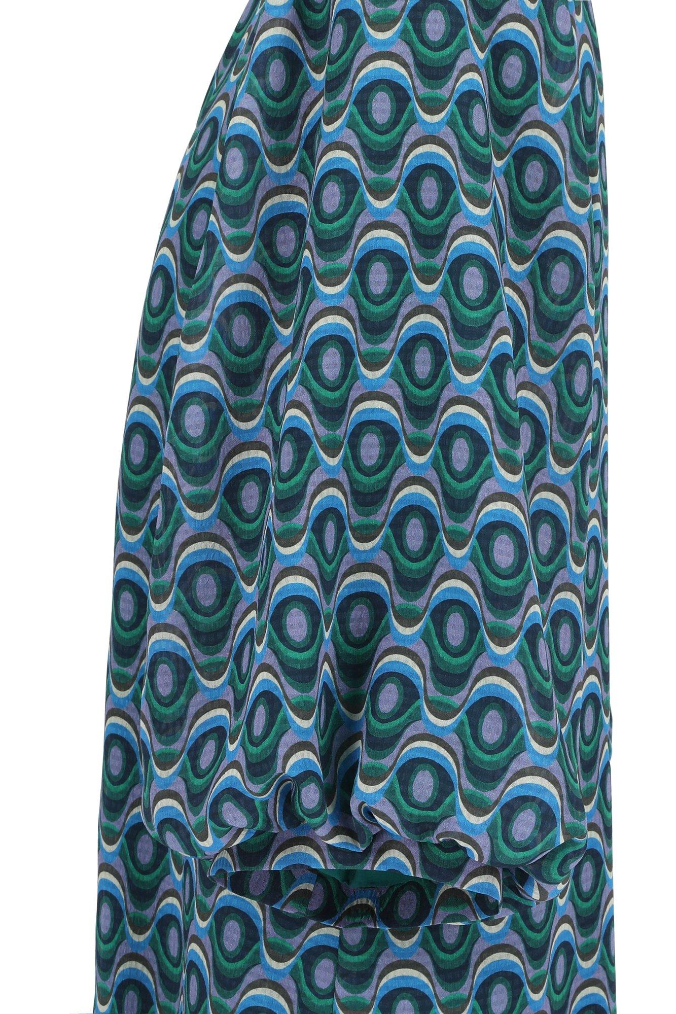 Robes - Robe en voile à imprimé oeil de paon