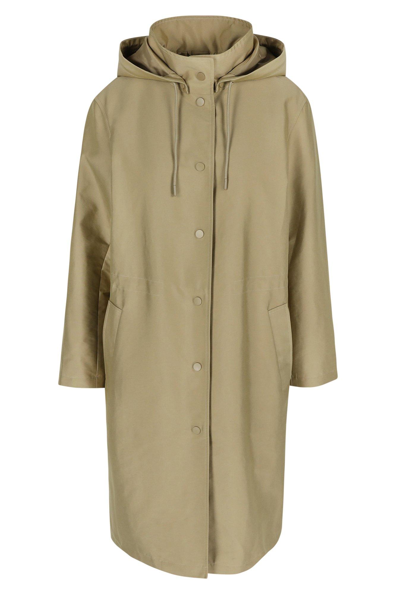 Lange parka met afneembare kap - may