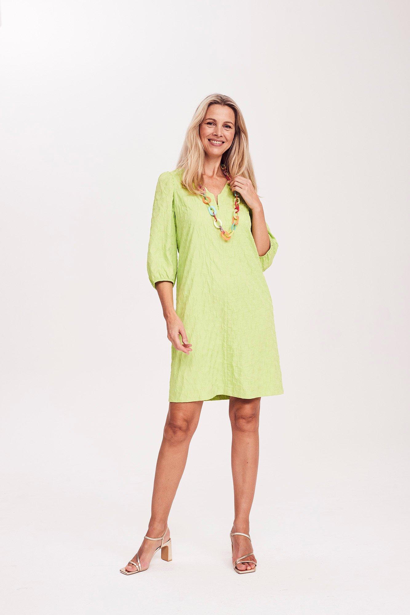 Robe manches ballon en jacquard 3D ame Mayerline Brussels Belgique