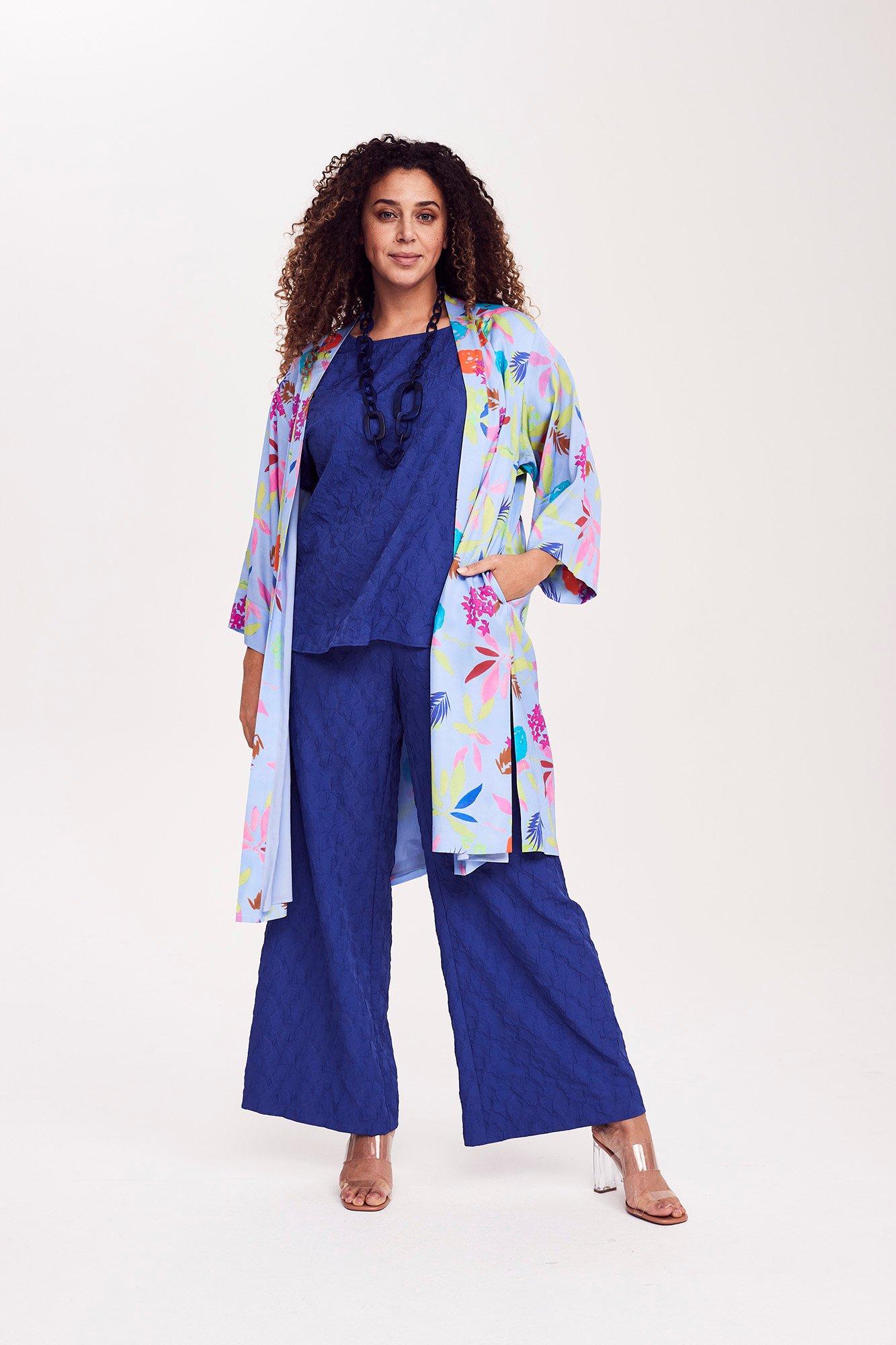 Pantalon large en jacquard 3D - null - ame