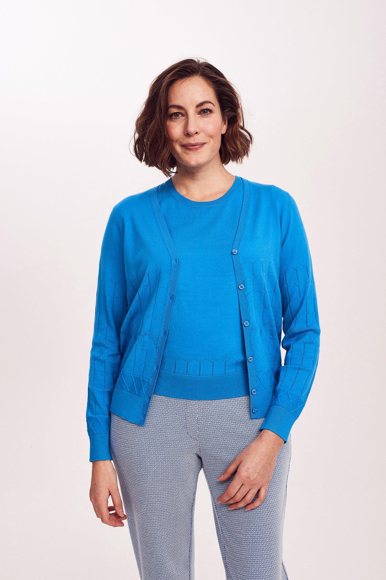 Cardigan fin col V - null - may