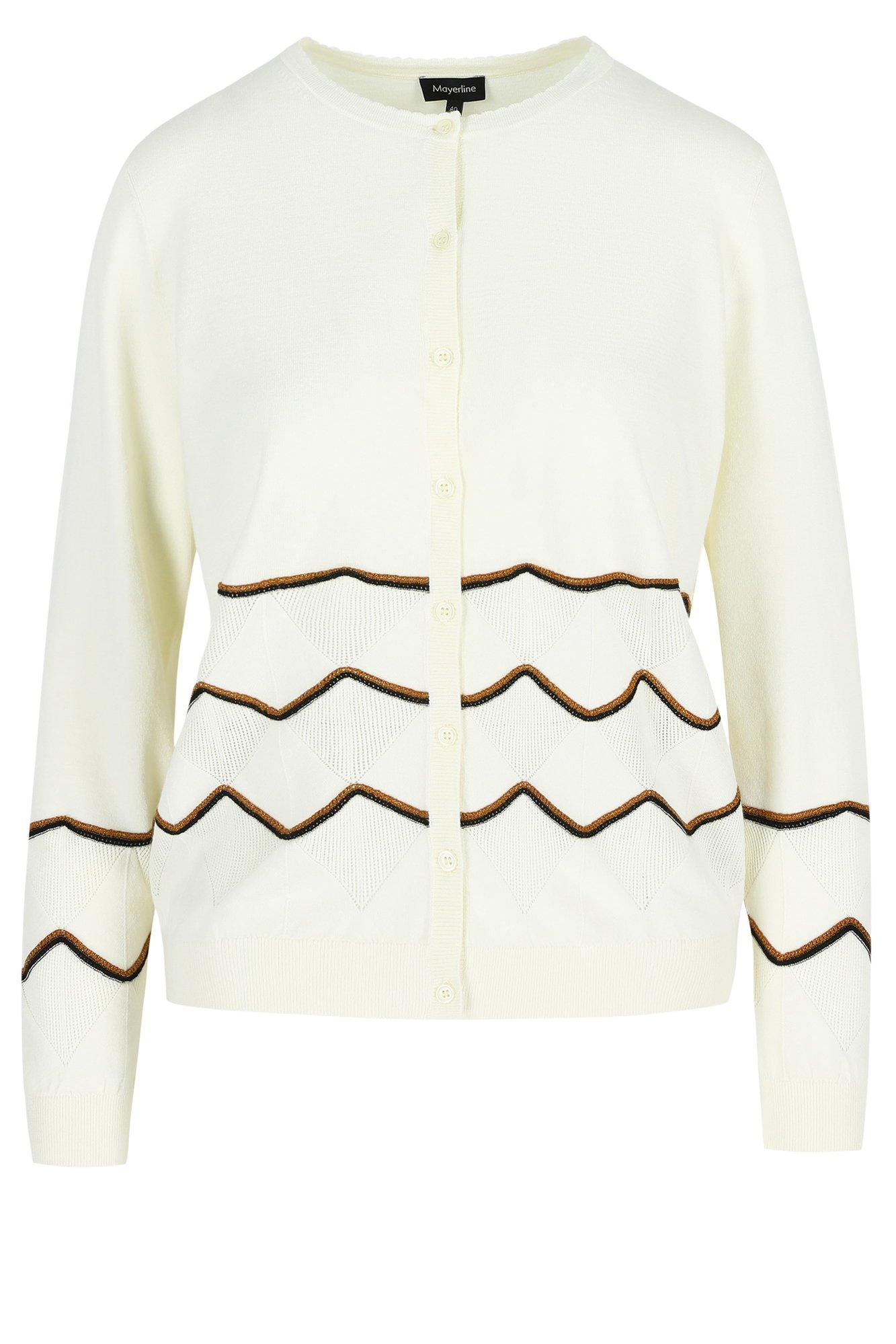 Cardigan fin à motif Art nouveau - null - may