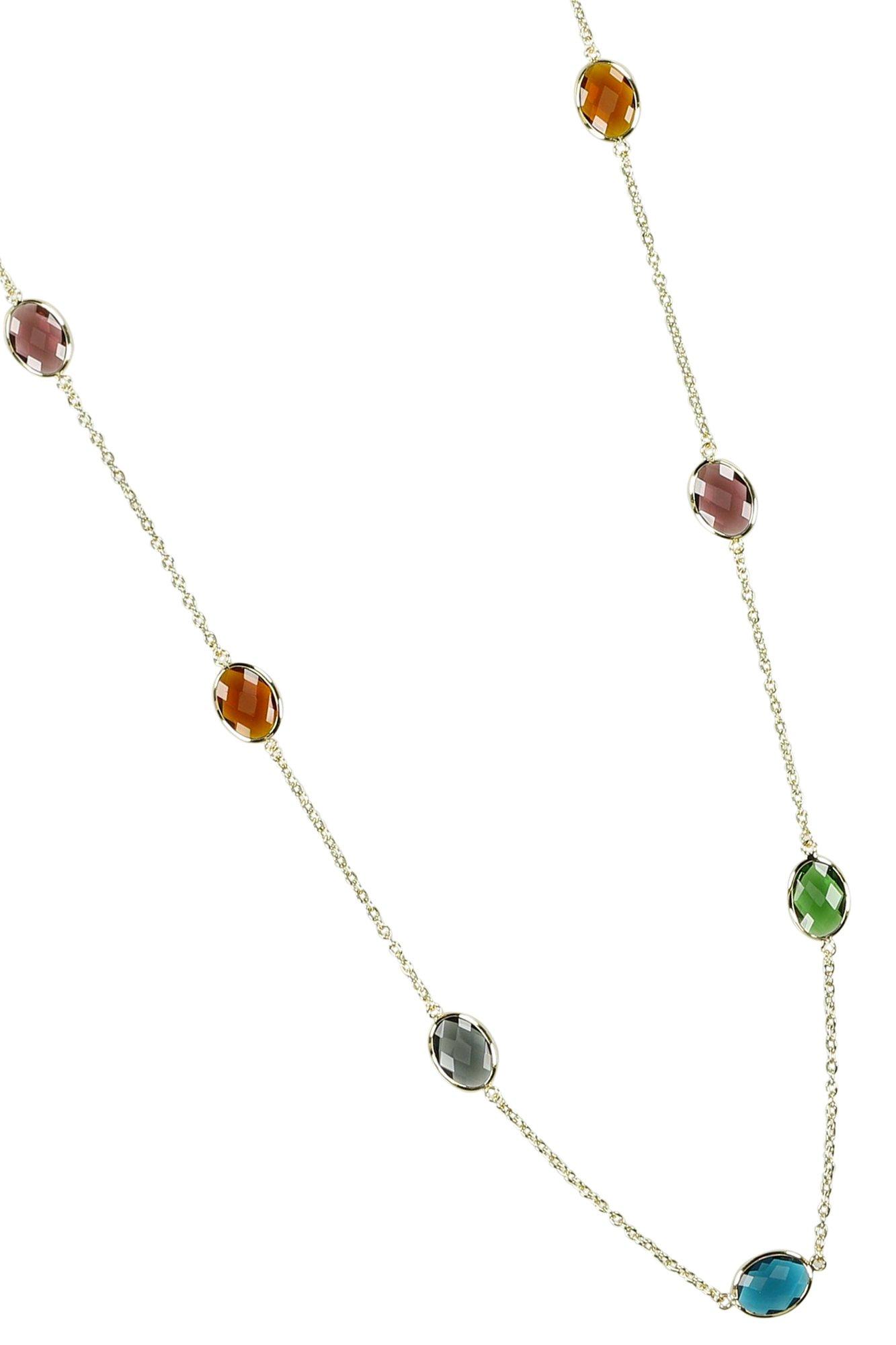 Accessoires pour b&eacute;b&eacute;s - Collier avec pierres taill&eacute;es multicolores