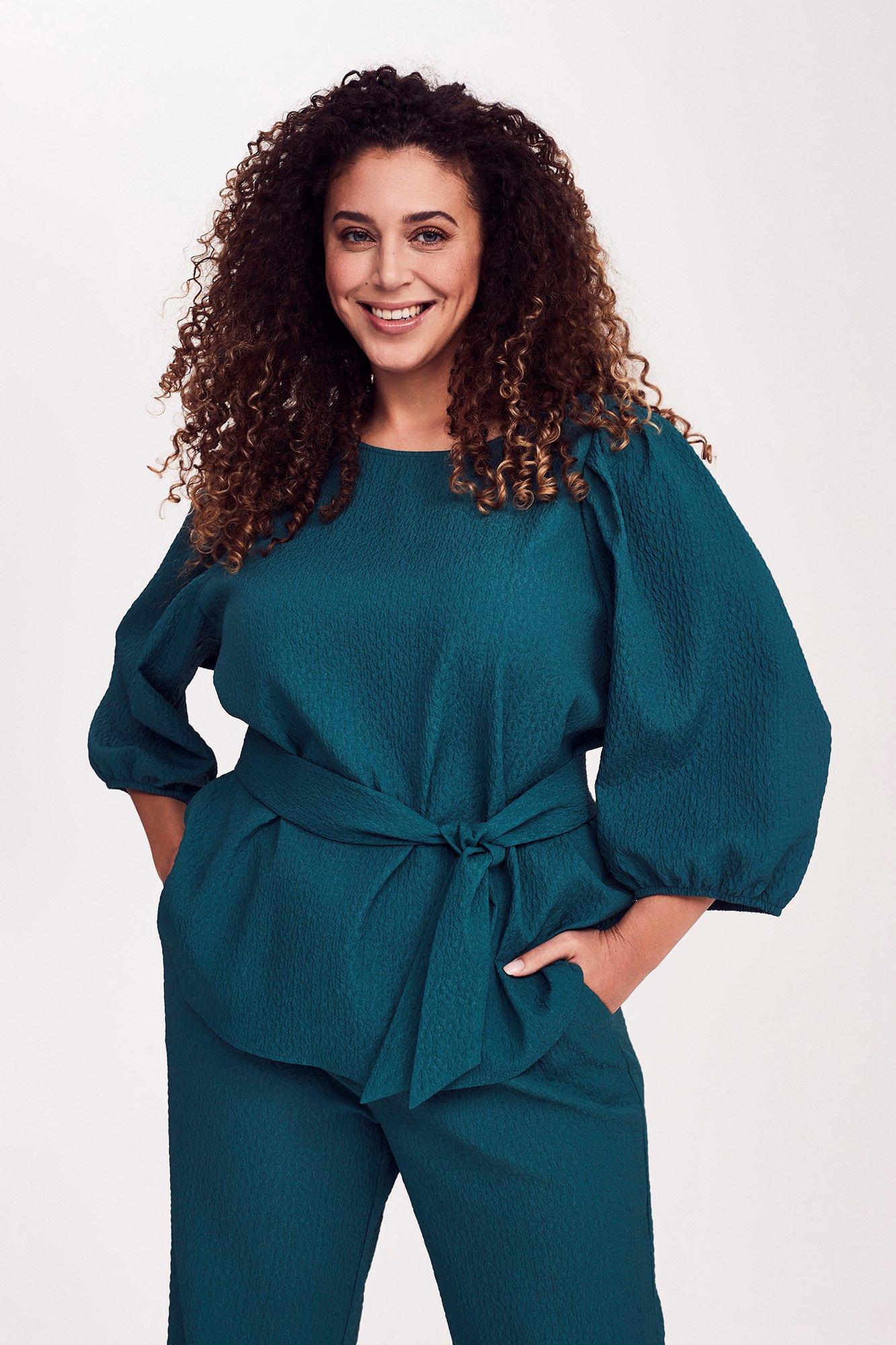 Blouse tunique en jacquard 3D - null - may