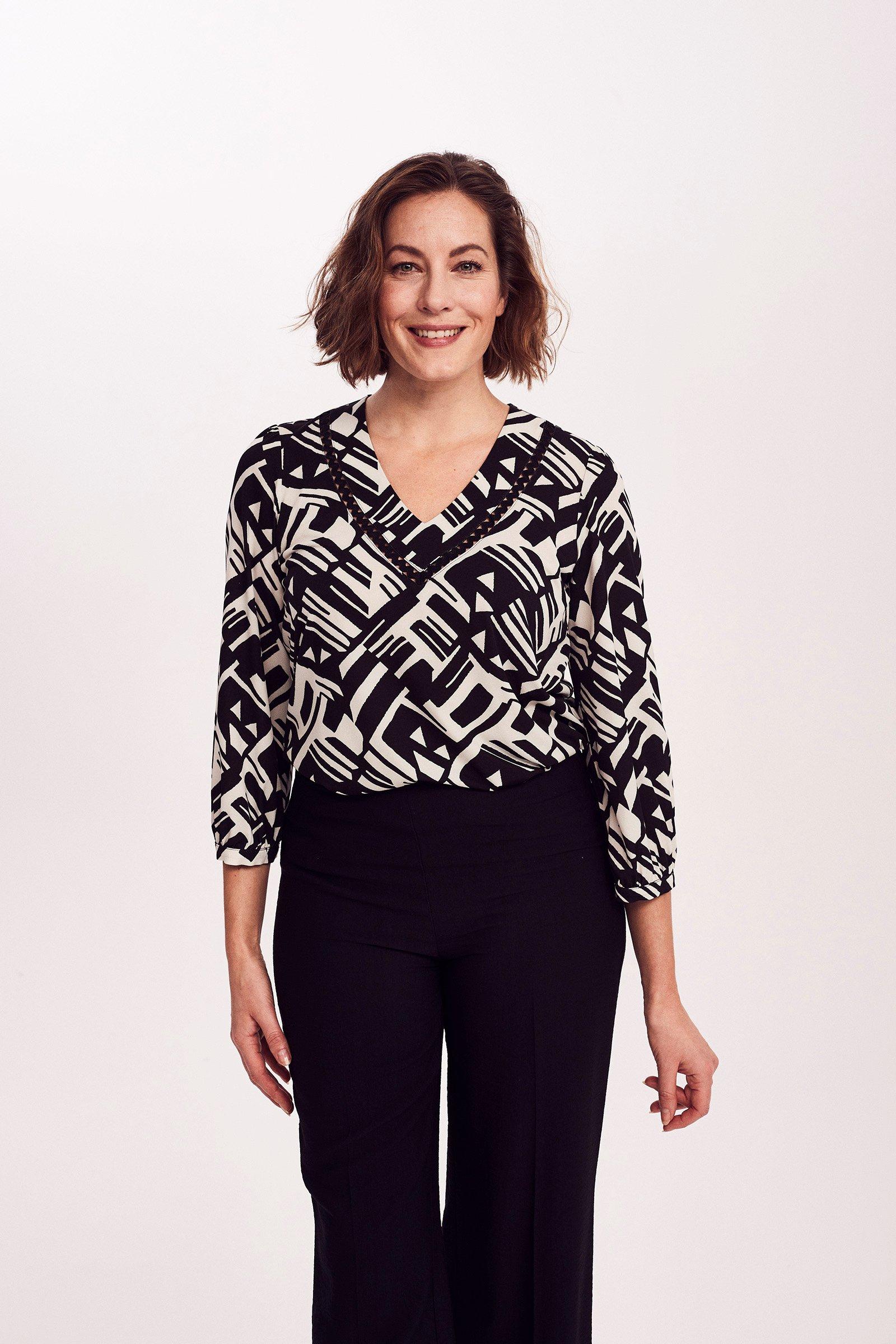 Blouse jersey easy care extensible - null - may