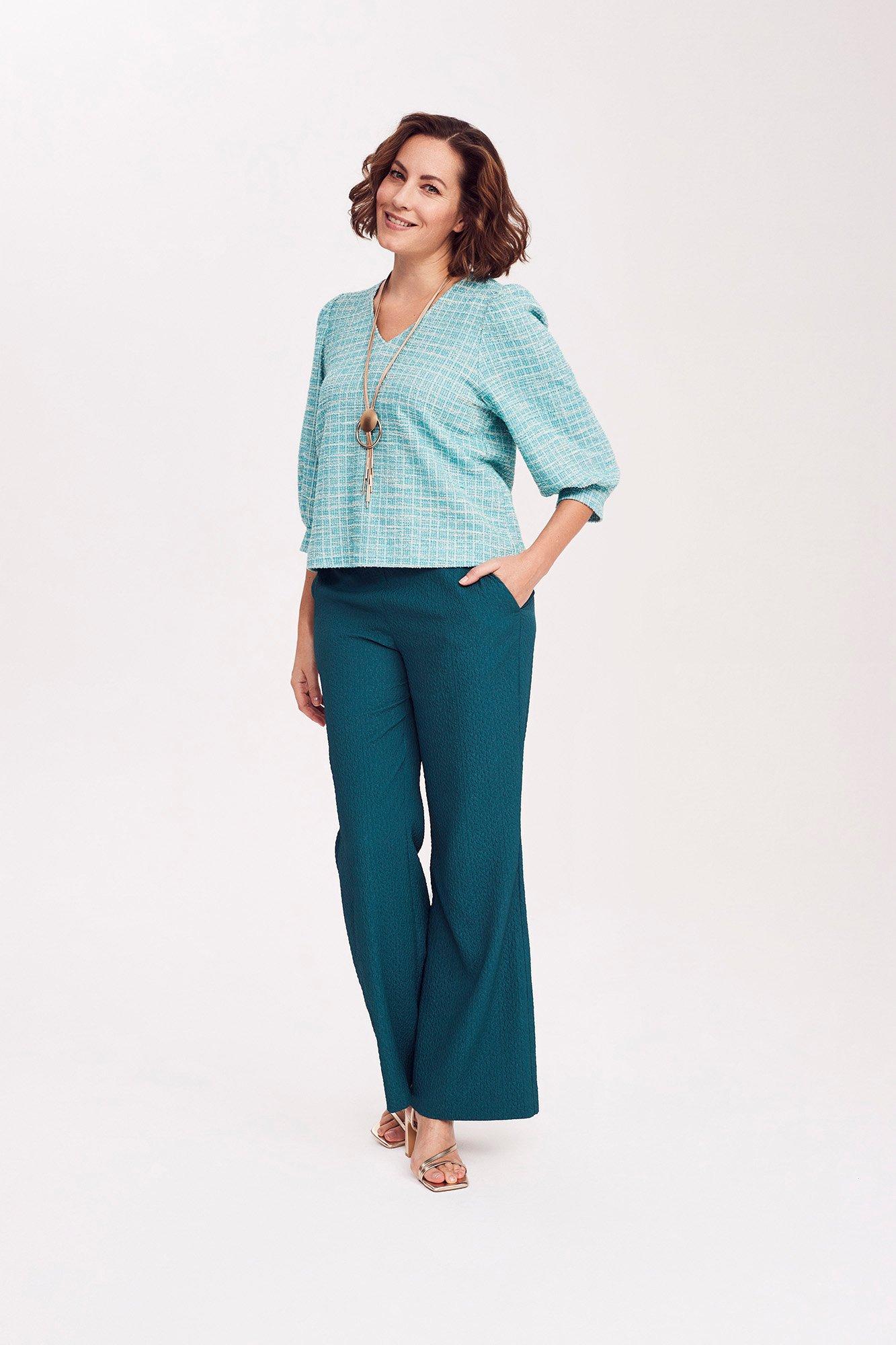 Pantalons - Pantalon large en jacquard 3D