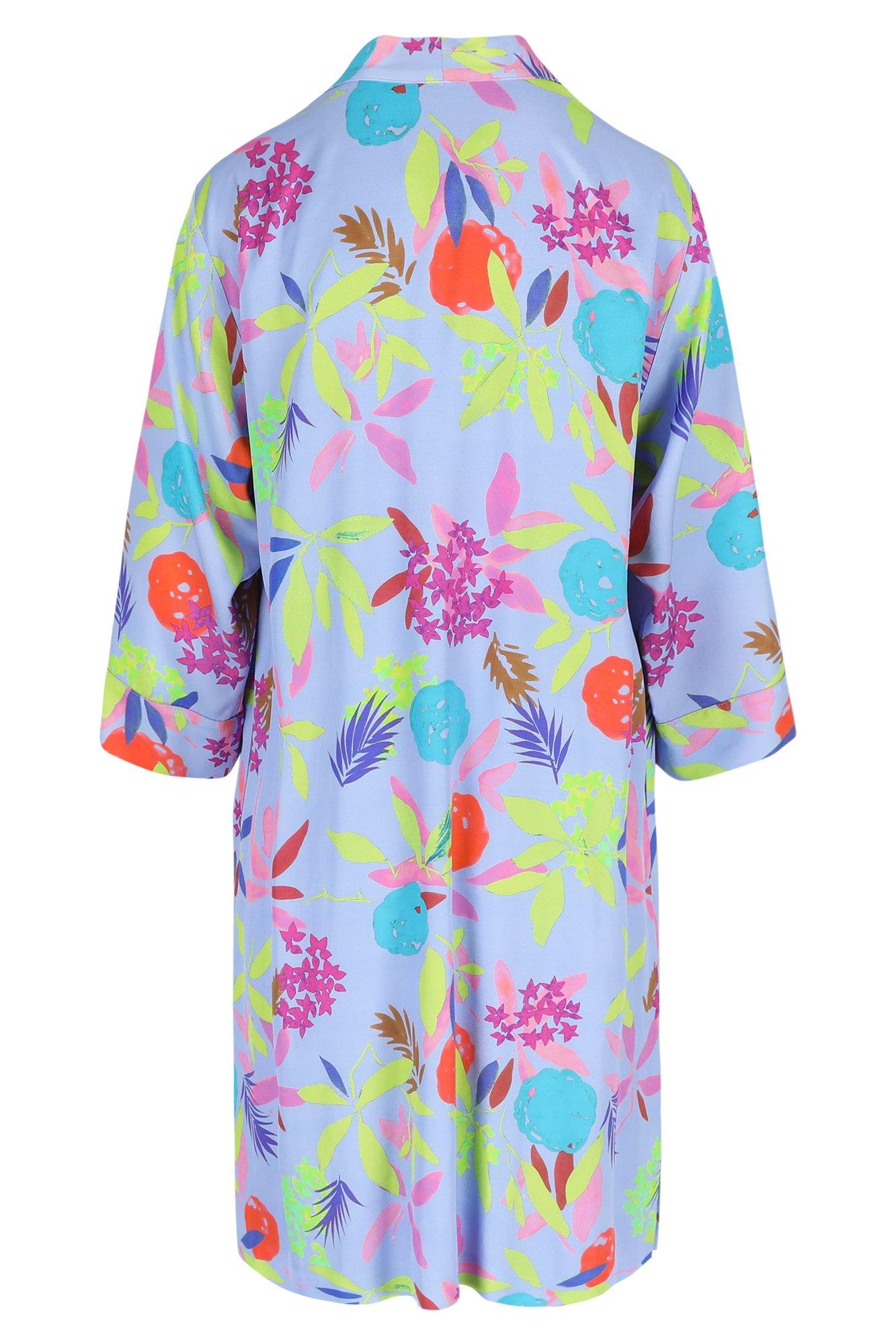 Hemden - Kimono in crêpe met bloemenprint