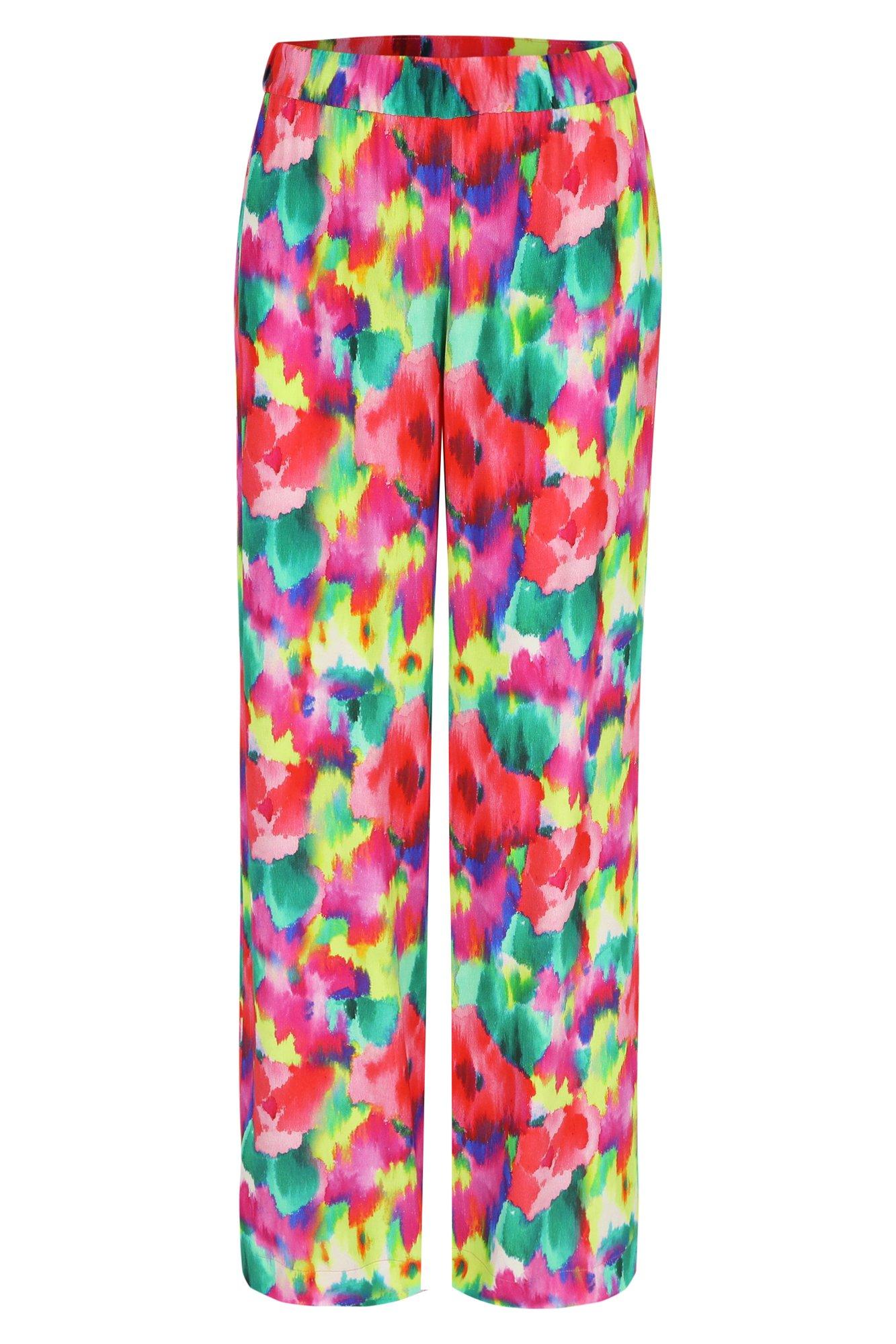 Pantalons - Pantalon imprimé large en crêpe