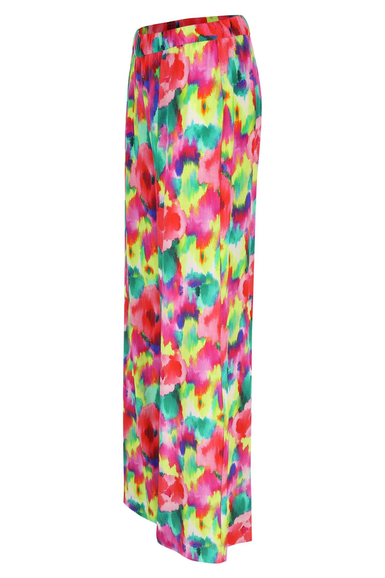 Pantalons - Pantalon imprimé large en crêpe