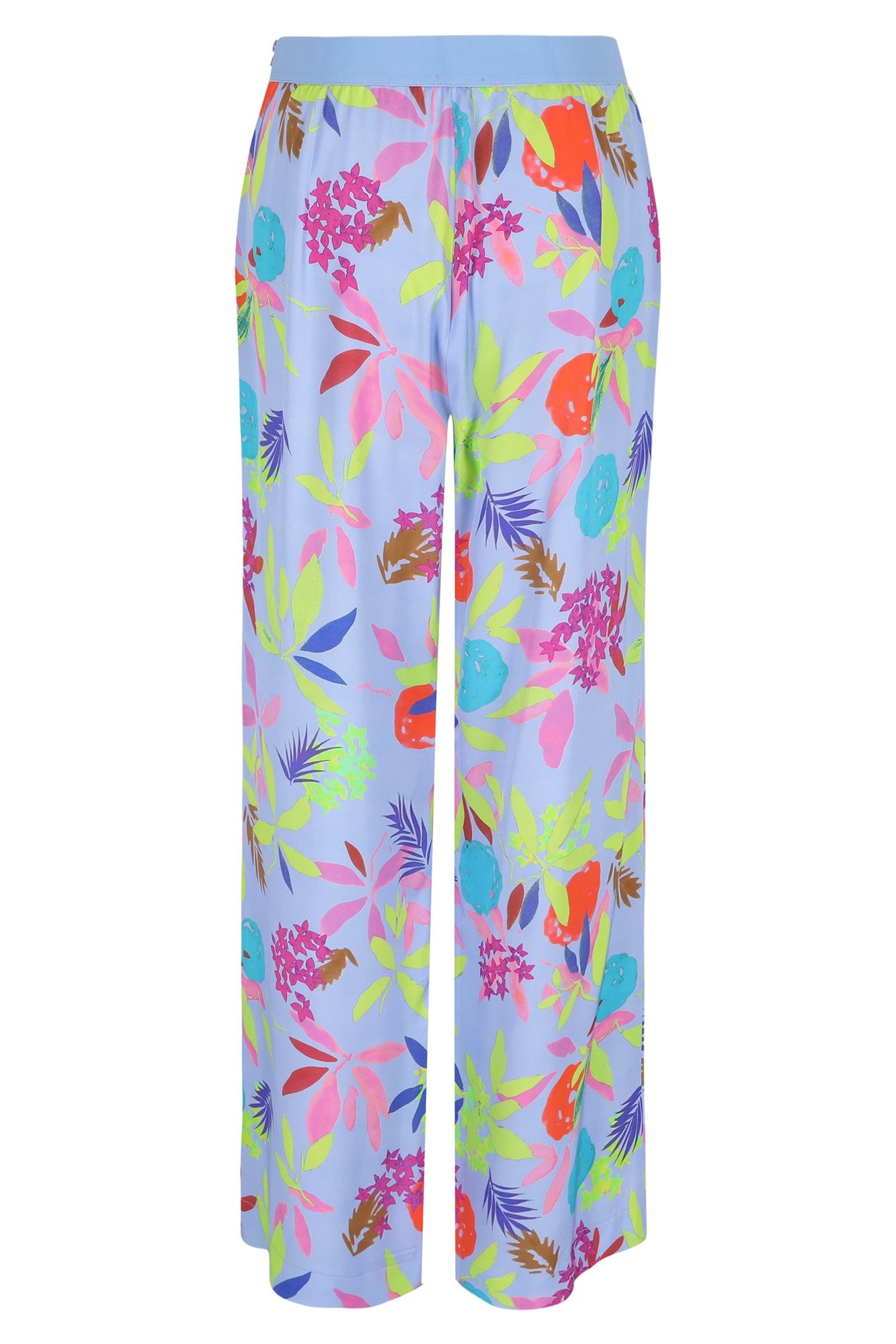 Pantalons - Pantalon large à imprimé tropical