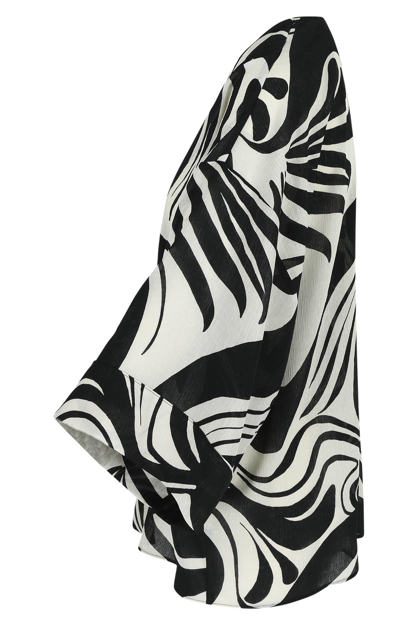 Hemden - Easy care kimono met abstracte print
