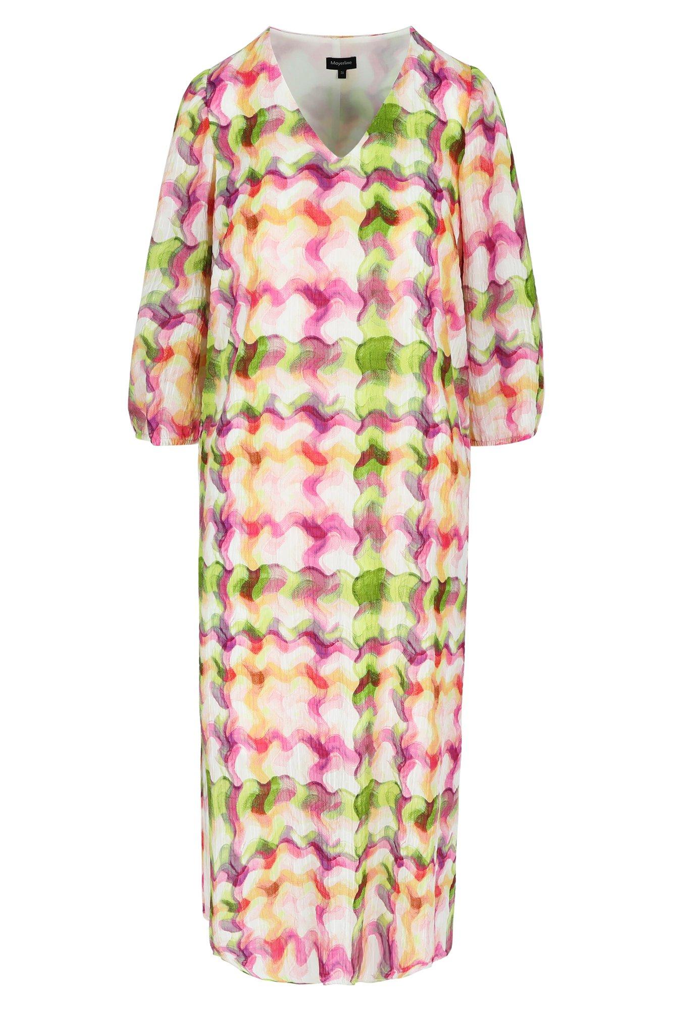 Robes - Robe caftan en seersucker