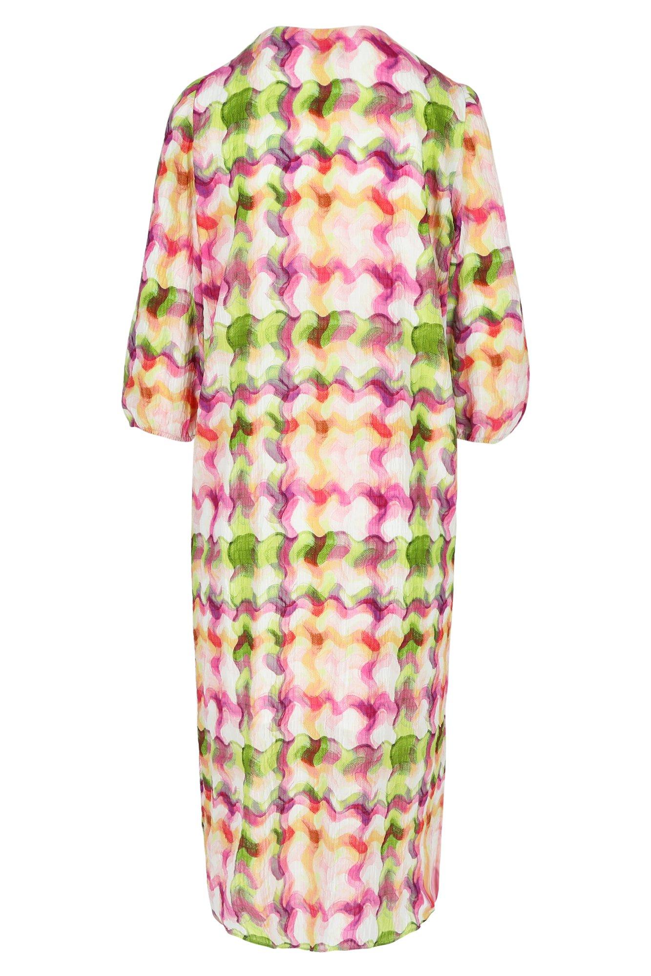 Robes - Robe caftan en seersucker