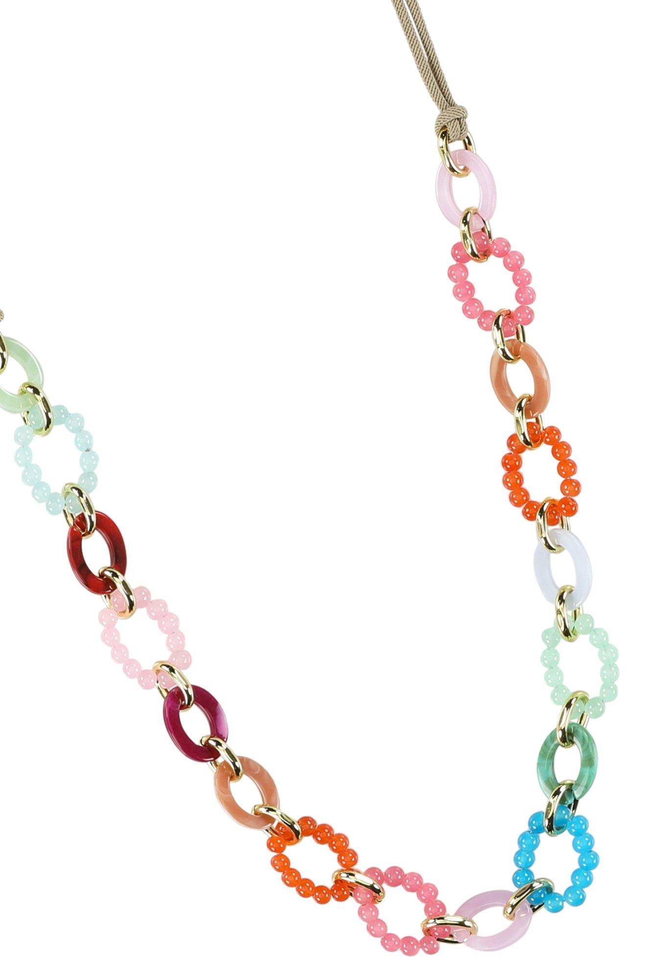 Babyspulletjes - Veelkleurige fantasie ketting met kleine en grote kralen
