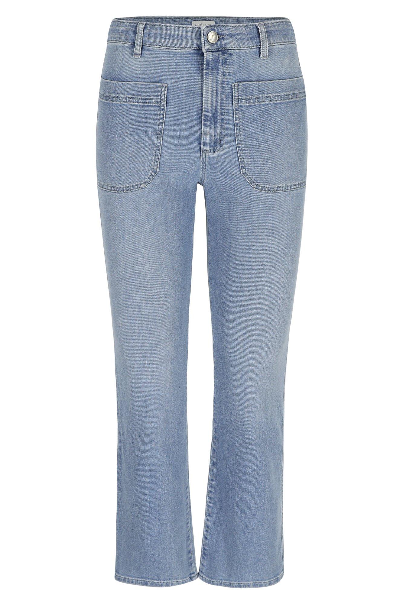 Jeans stretch droit taille haute - null - ame