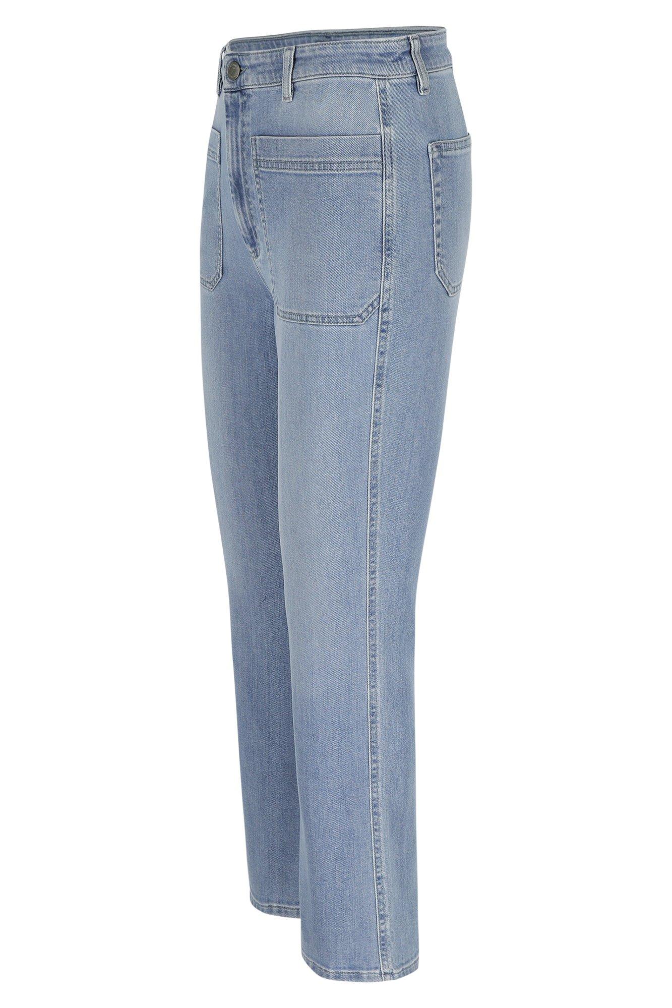 Pantalons - Jeans stretch droit taille haute