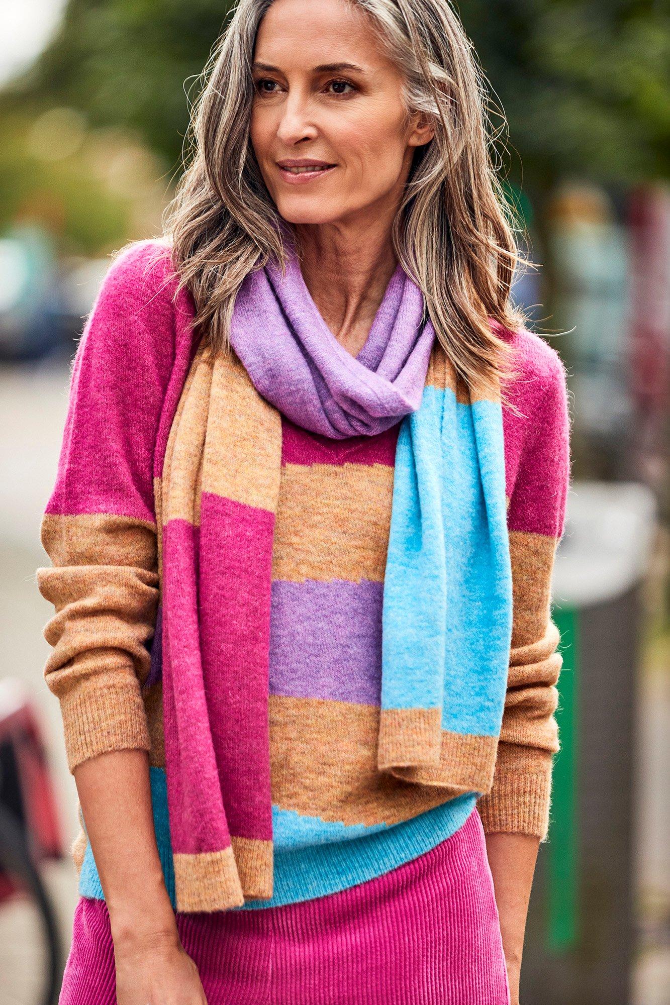 Colourblocking trui in mohairmix - null - may