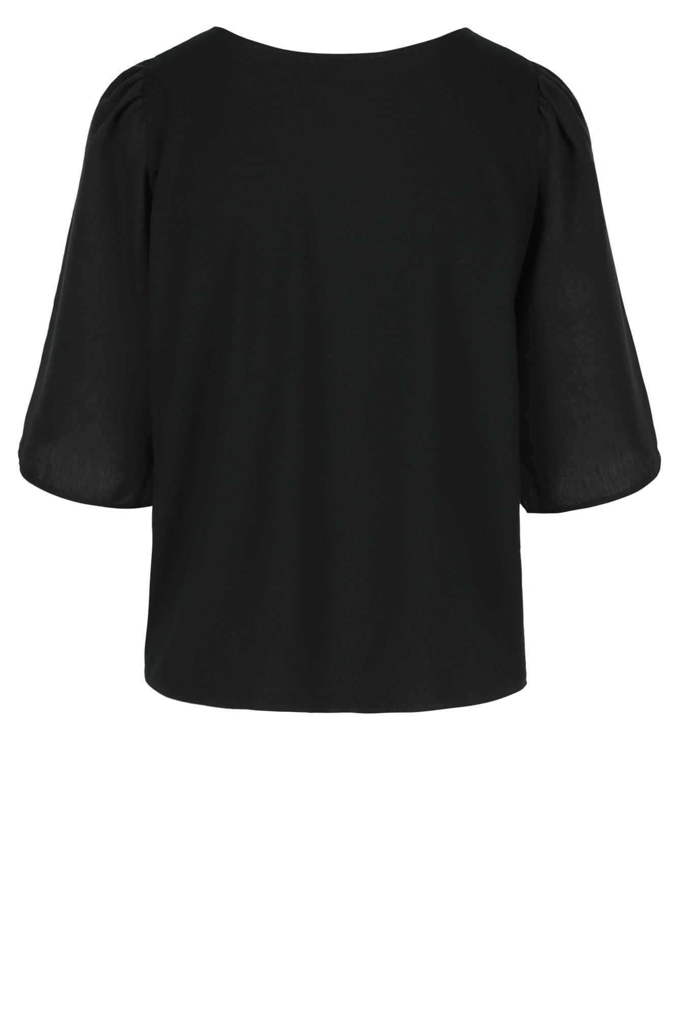 Hemden - T-shirt in viscose met borduurwerk op de schouders