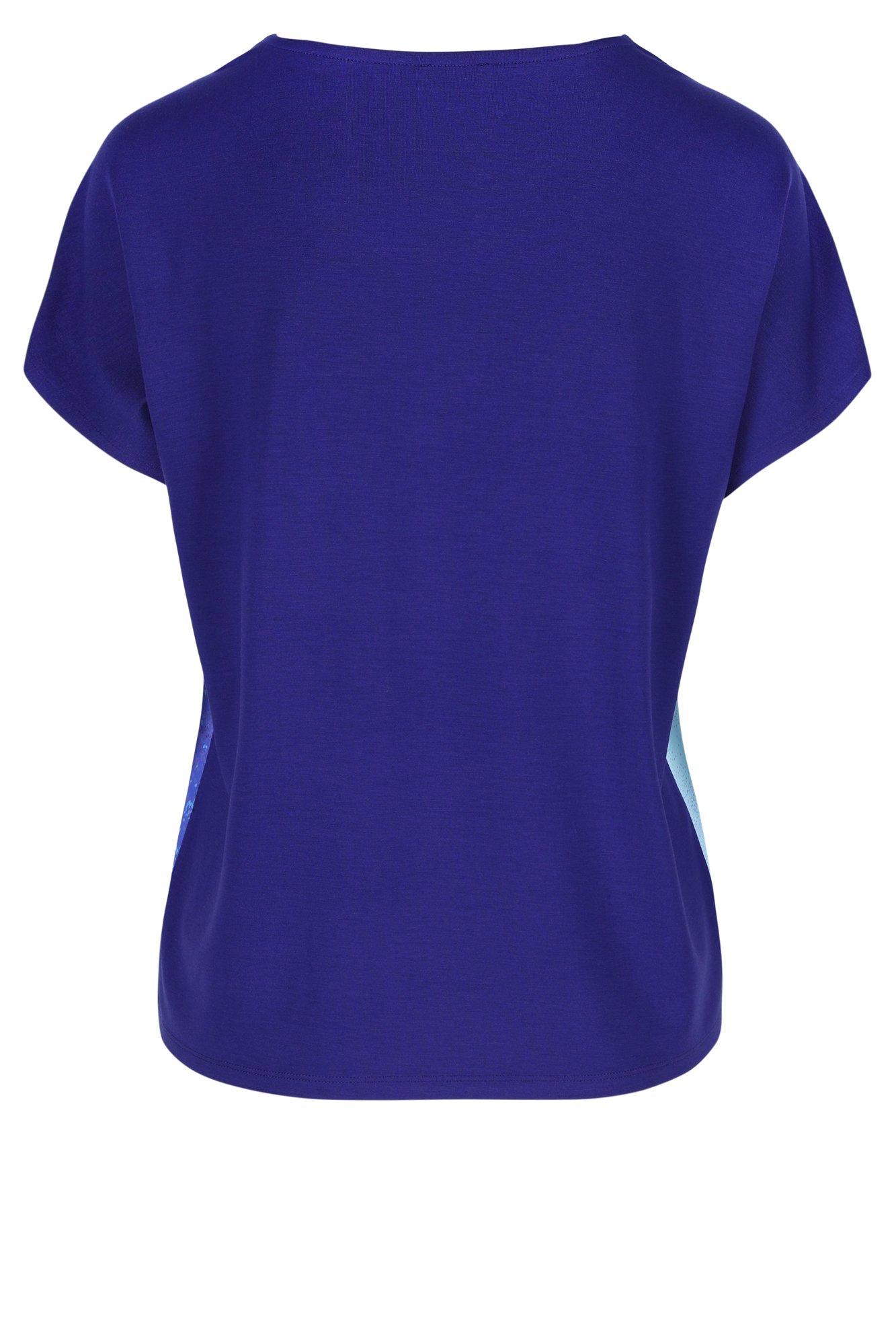 Sweatvest - T-shirtblouse met satijnen front