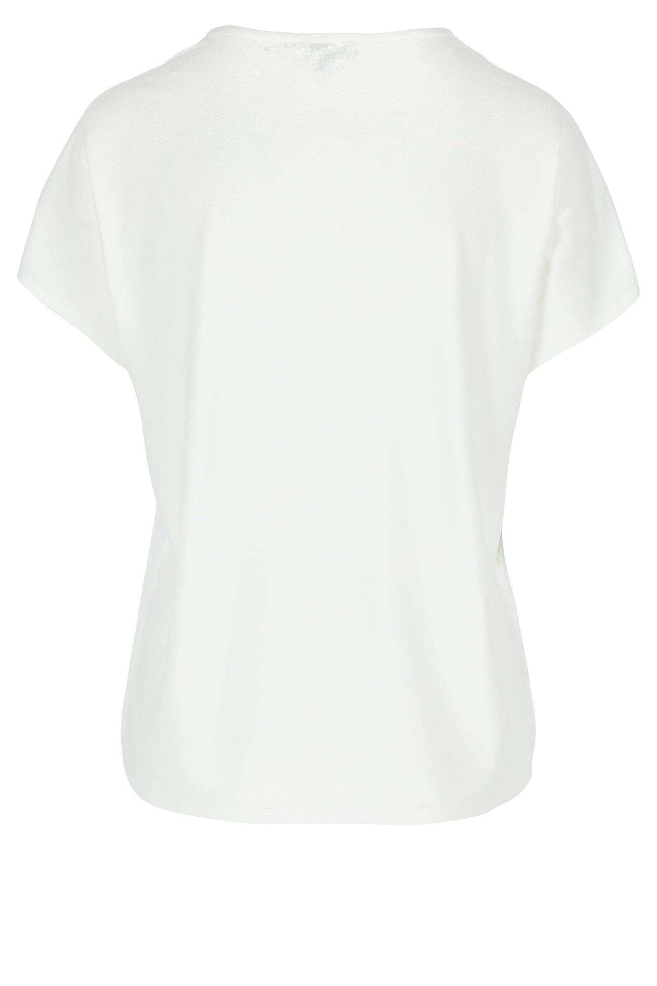 Sweatvest - T-shirtblouse met satijnen front