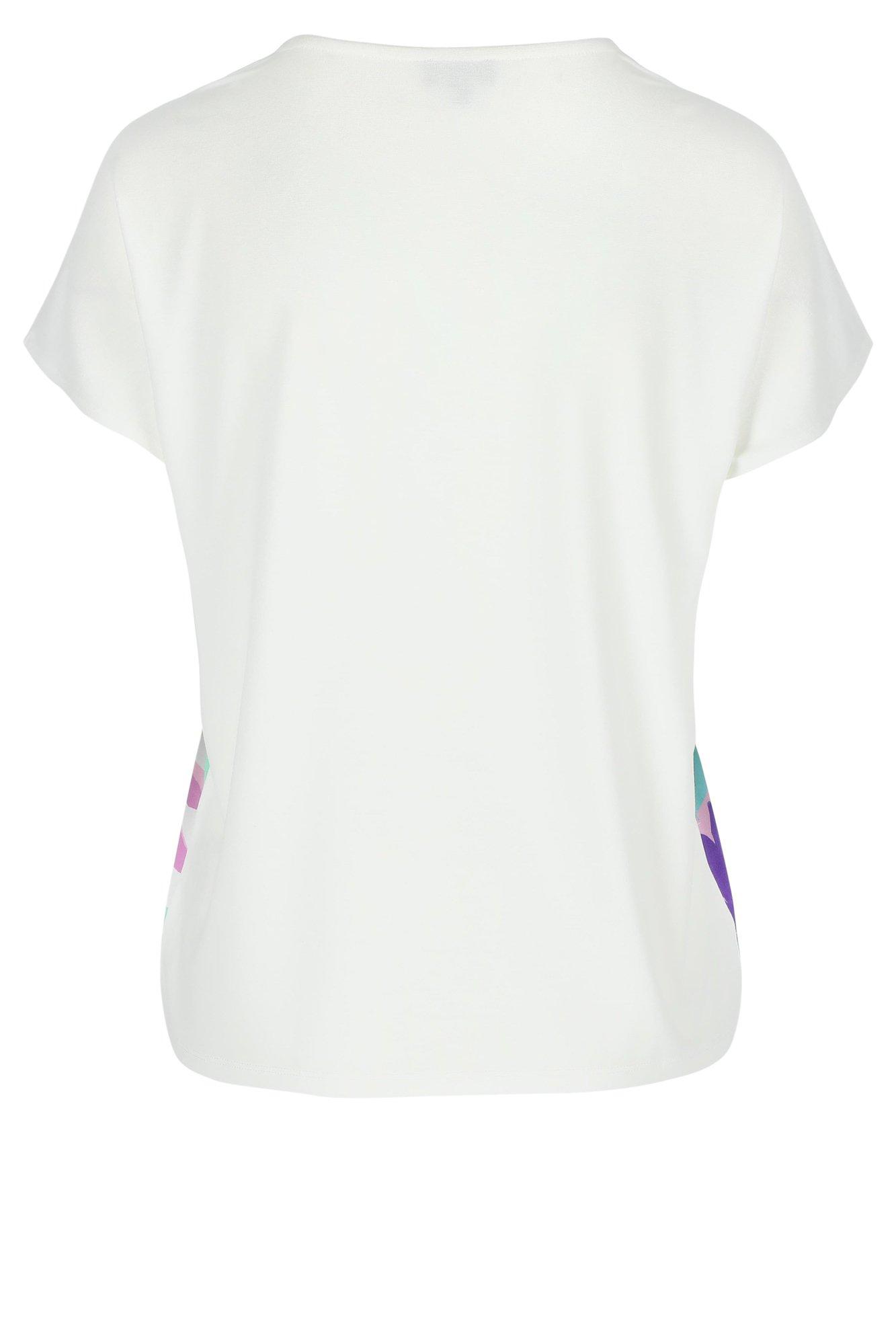 Sweatvest - Blouse T-shirt, devant en satin imprimé