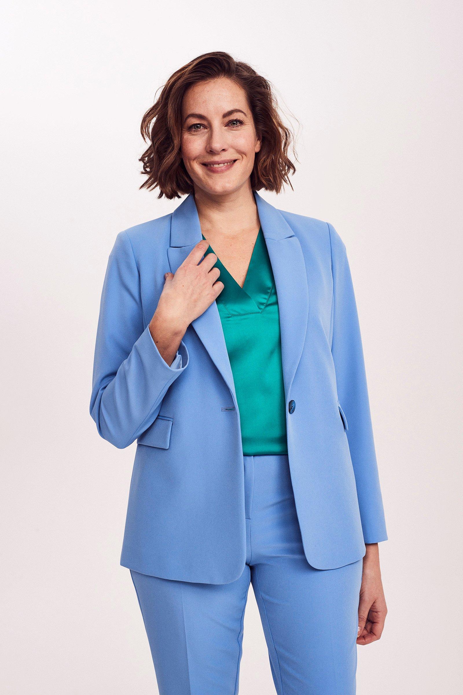 Sweatvest - Blouse T-shirt en satin col V