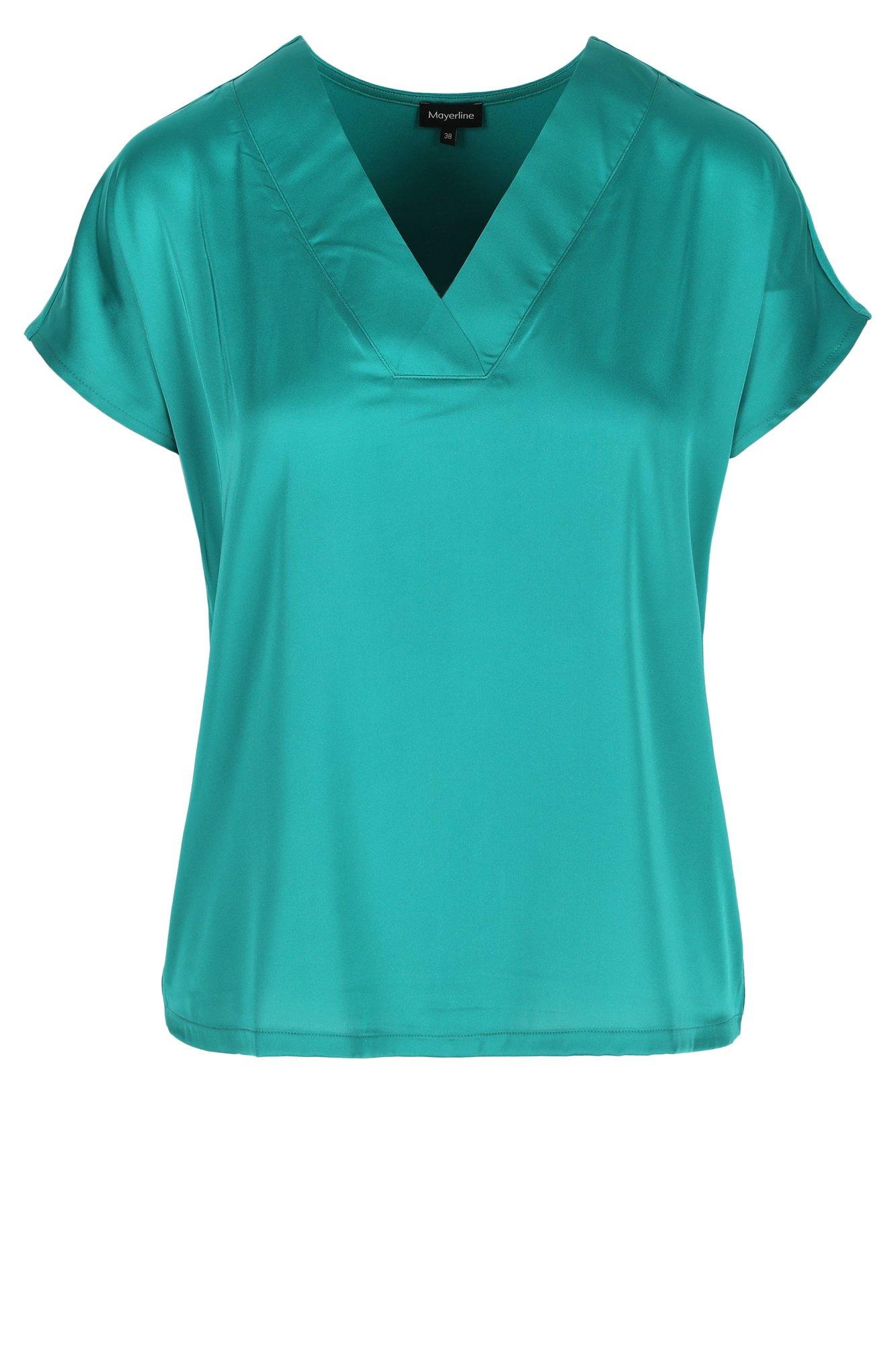 Sweatvest - Blouse T-shirt en satin col V