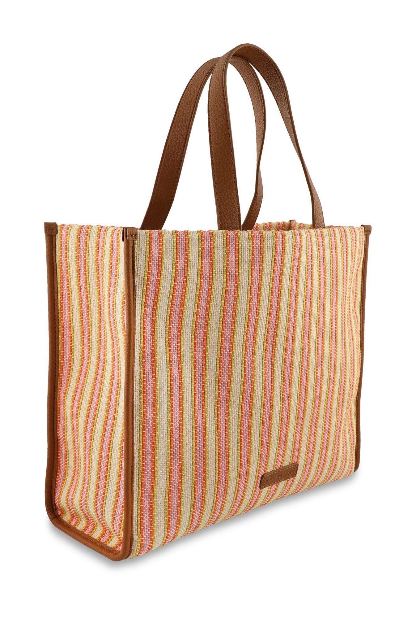 Babyspulletjes - Gestreepte raffia shopper