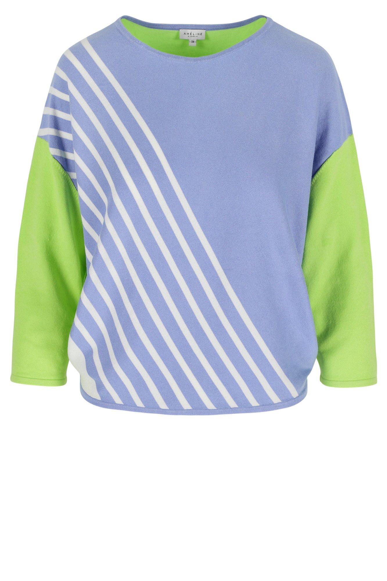 Pulls - Pull colour blocking en bleu et citron vert