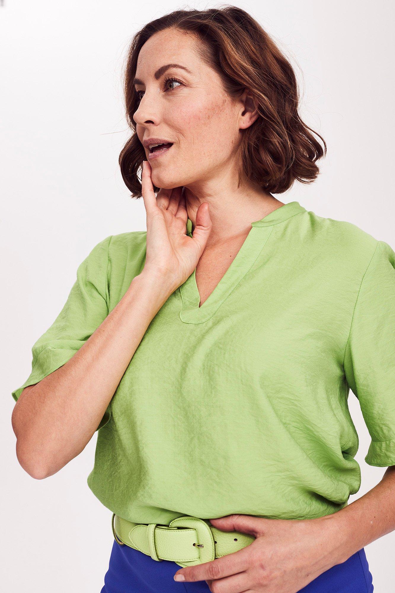 Hemden - Easy care blouse in linnen look