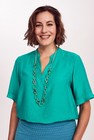 Easy care blouse in linnen look - null - may
