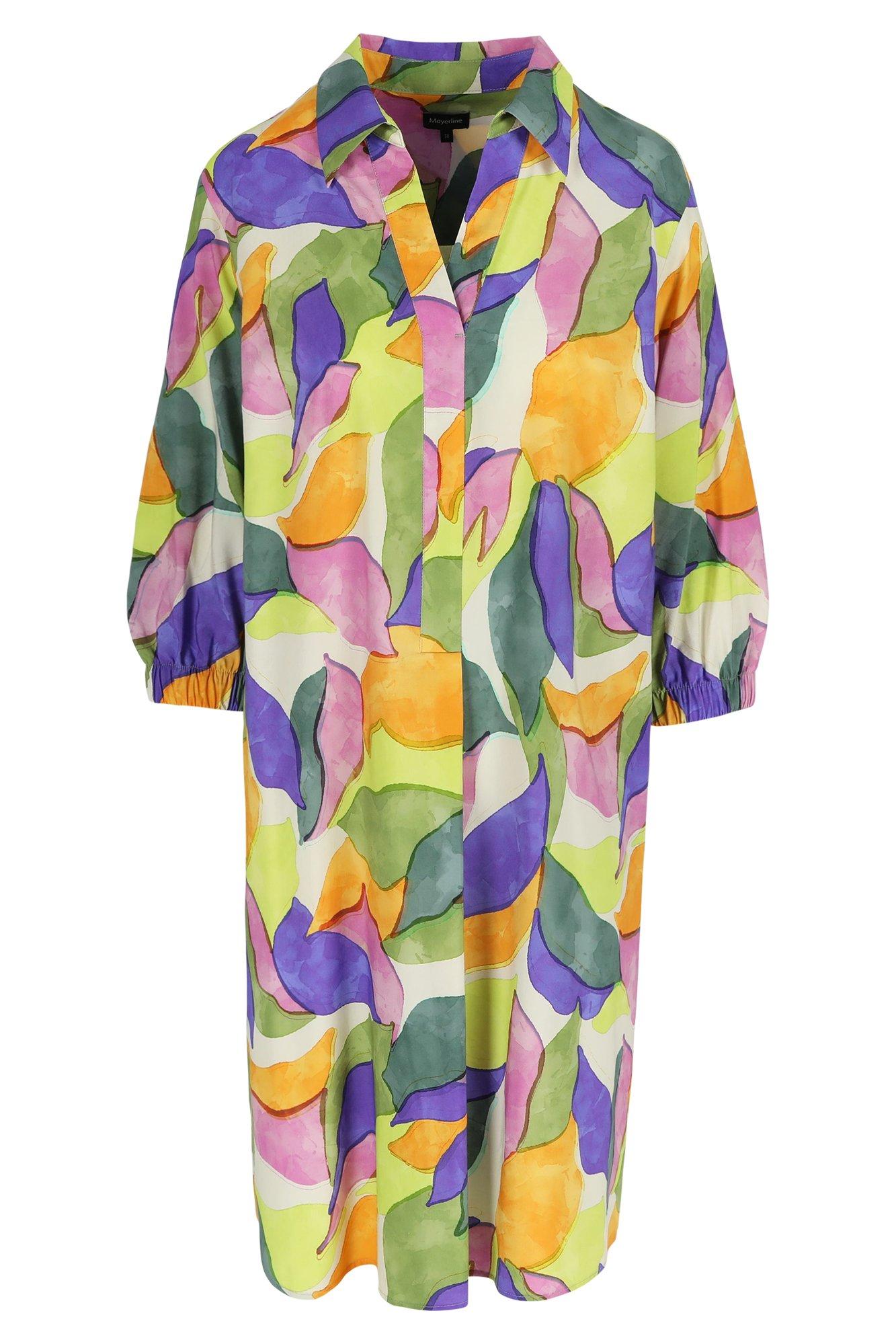 Robes - Robe droite imprimée en mélange coton