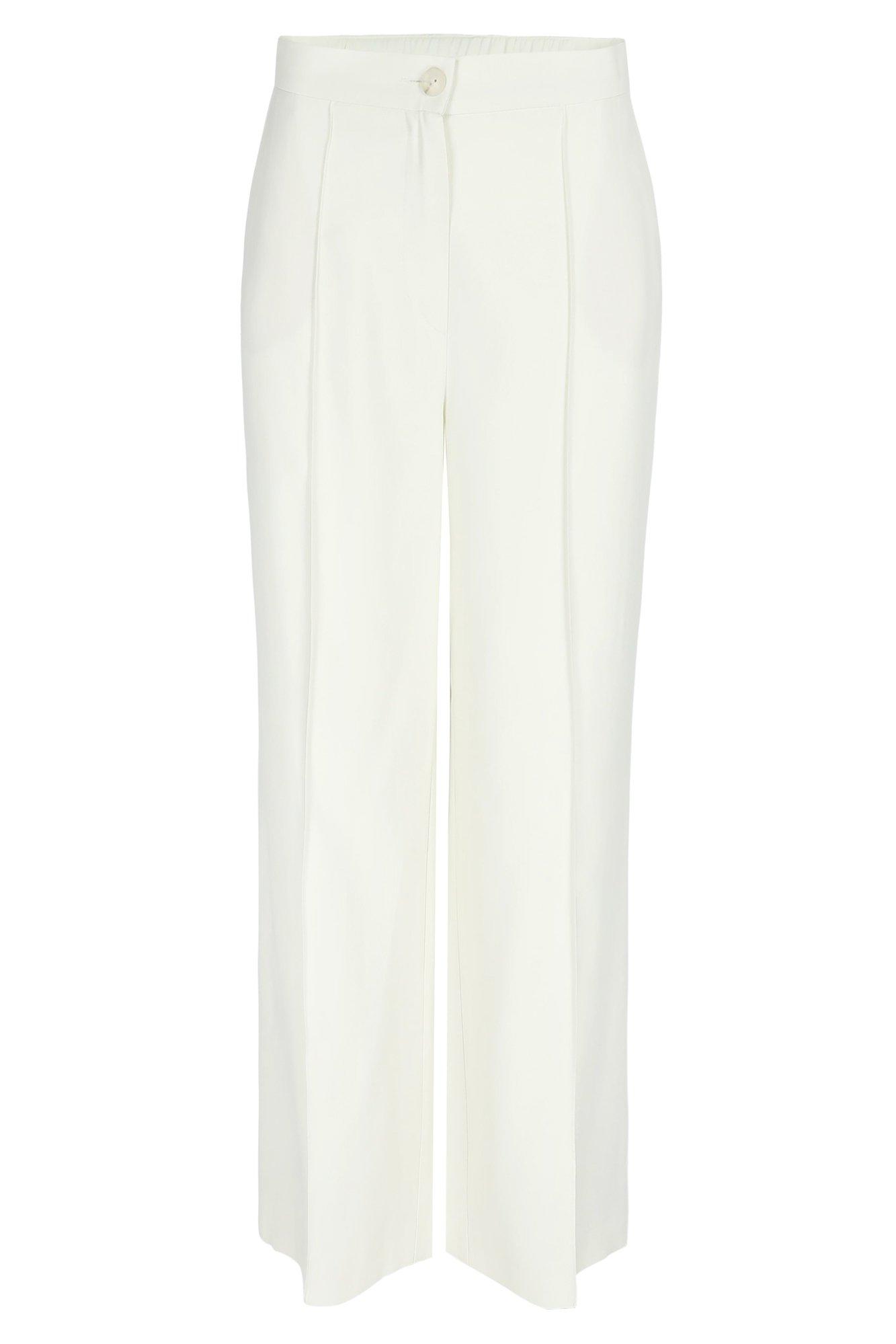 Broeken - Soepele wijde broek met vouw