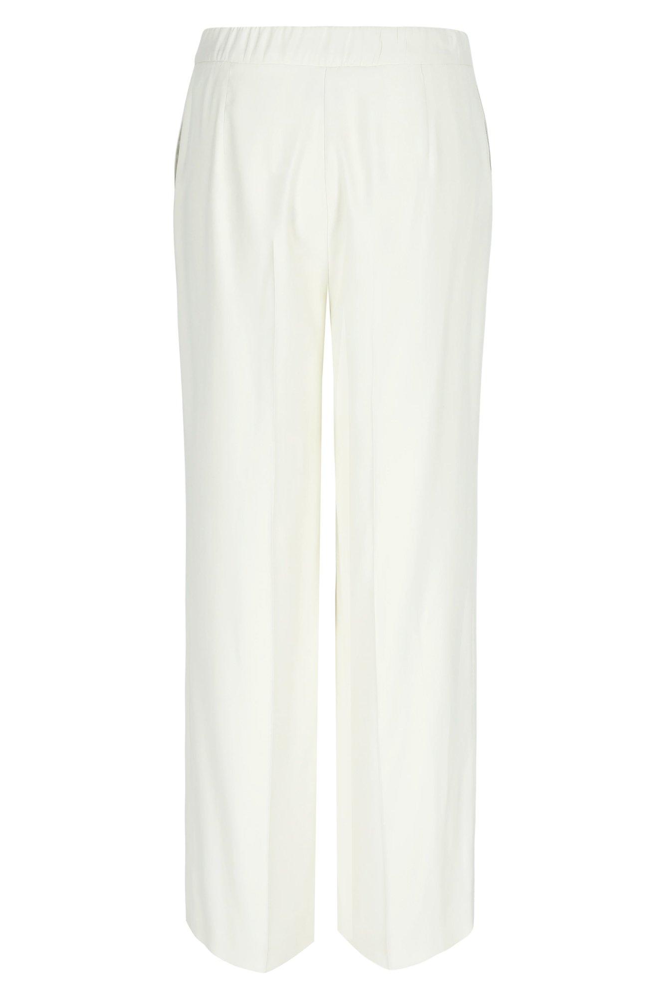 Broeken - Soepele wijde broek met vouw