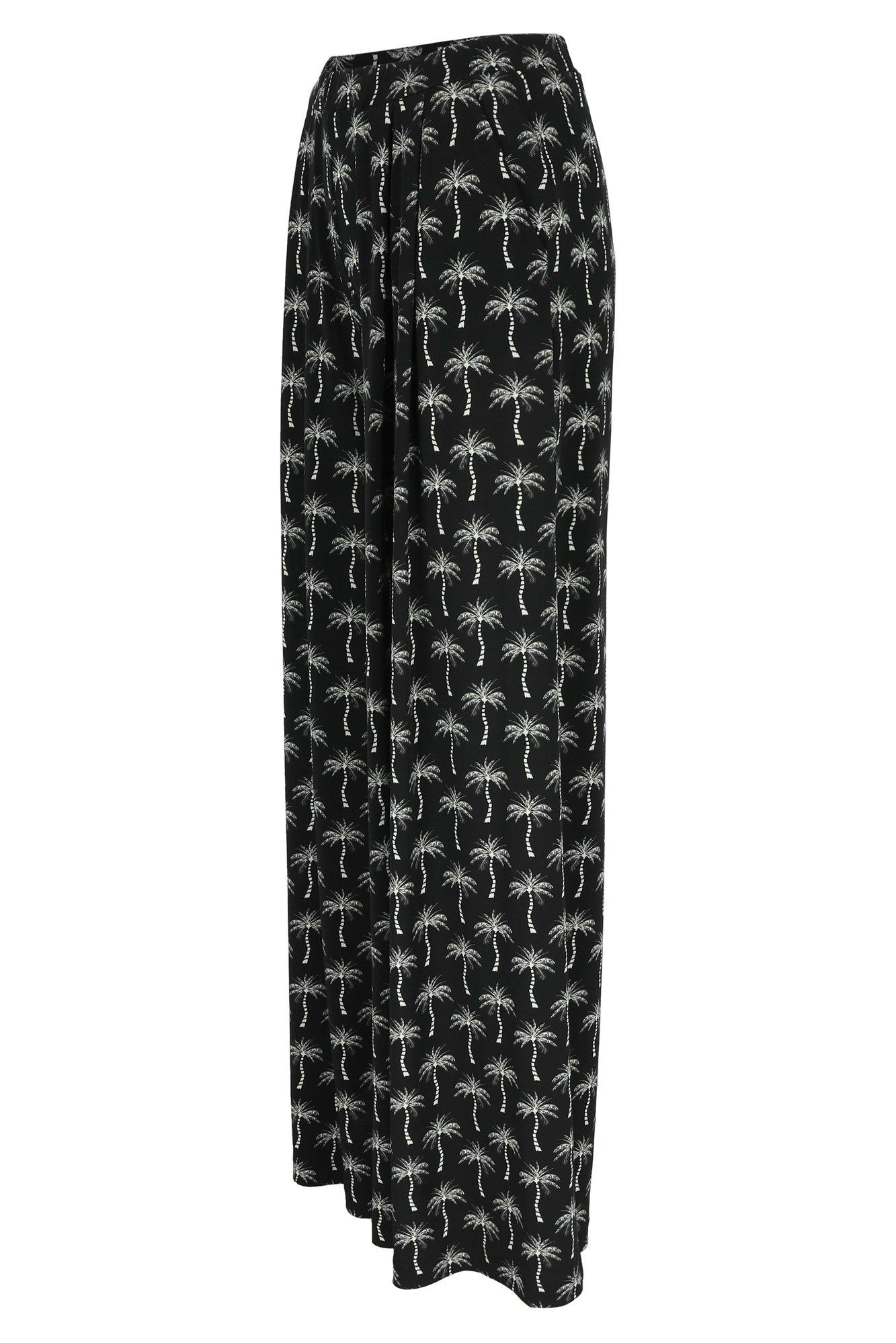 Broeken - Extra wijde jerseybroek met palmboomprint