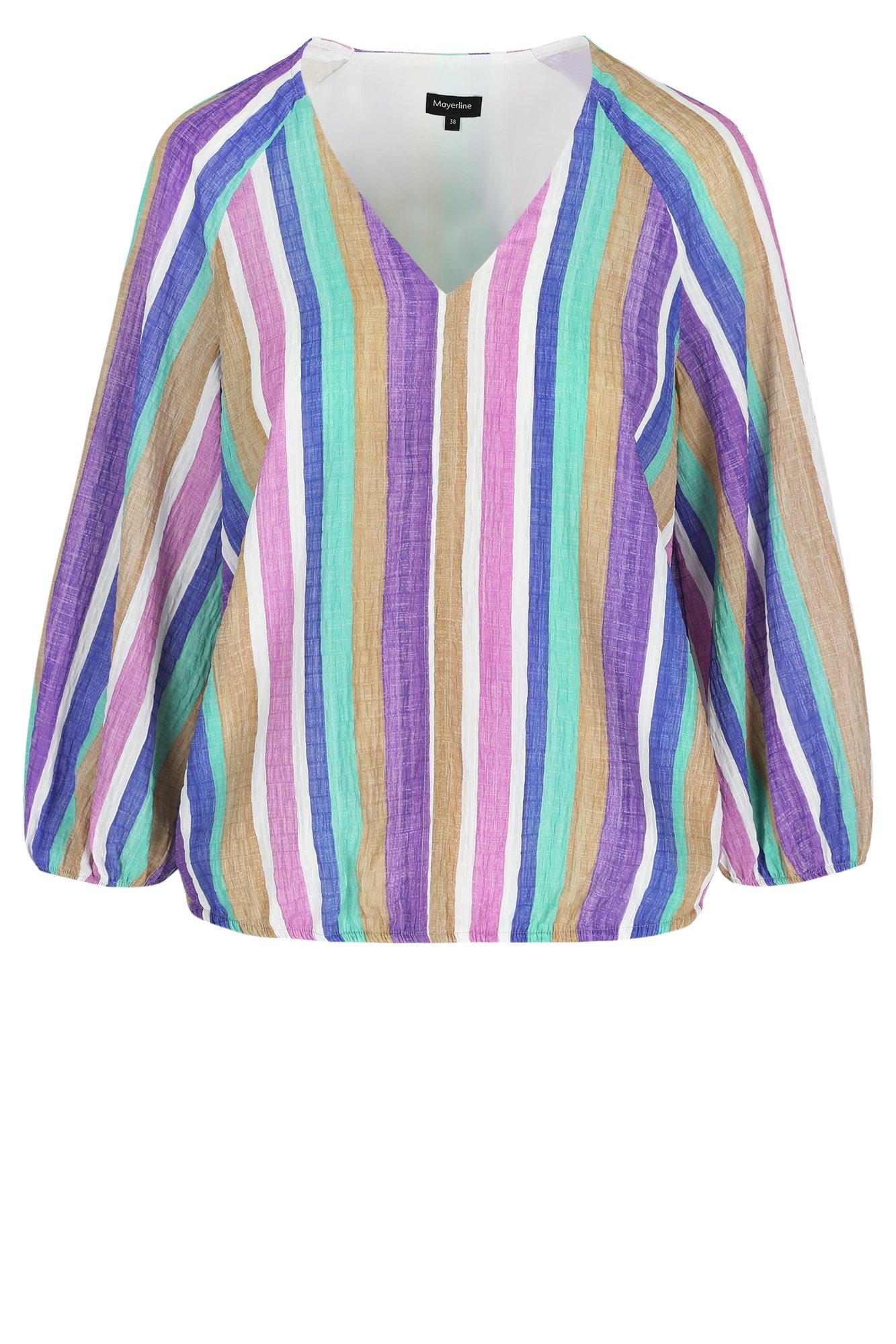 Hemden - Gestreepte blouse op elastiek