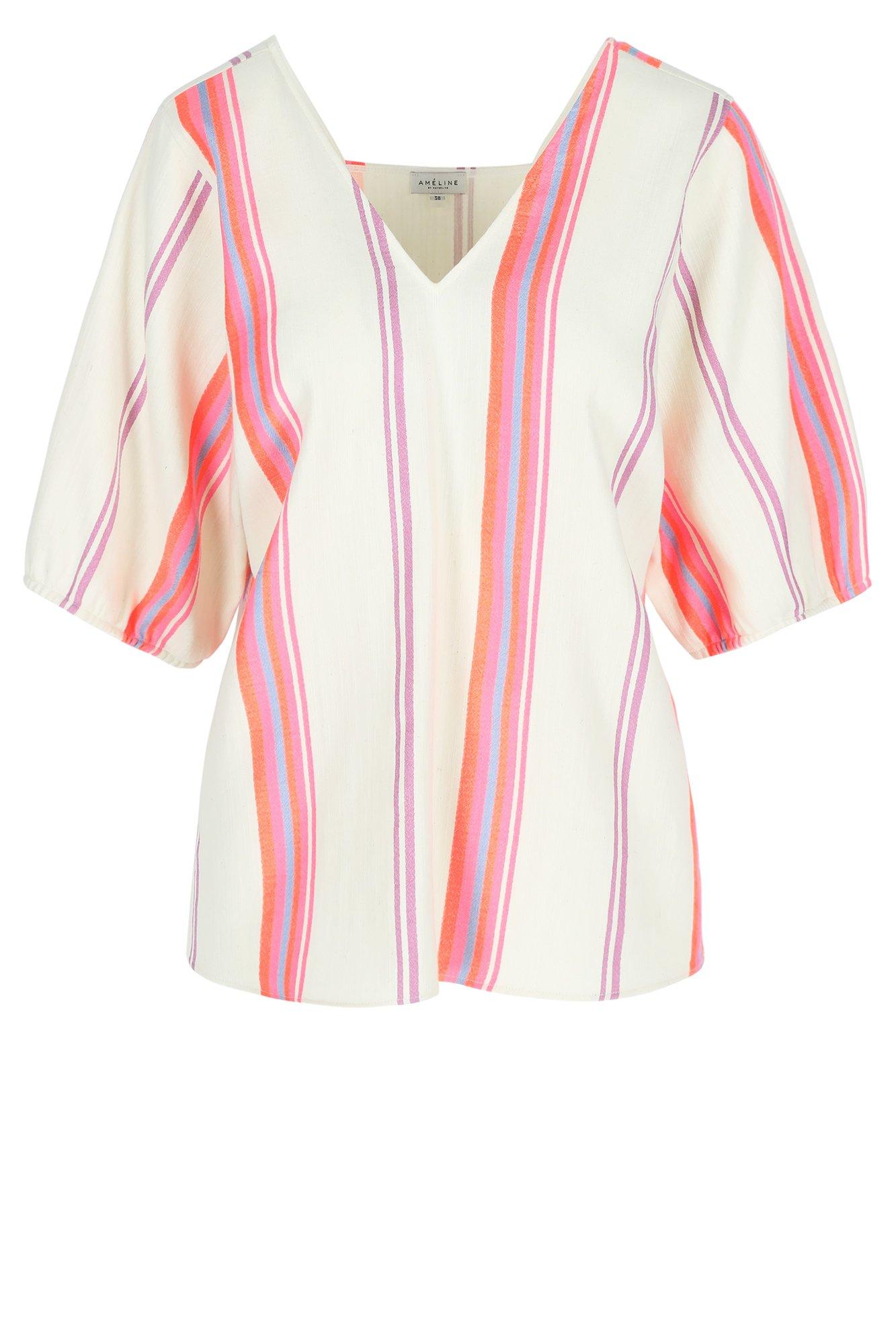 Hemden - Wijde katoenen blouse met strepen