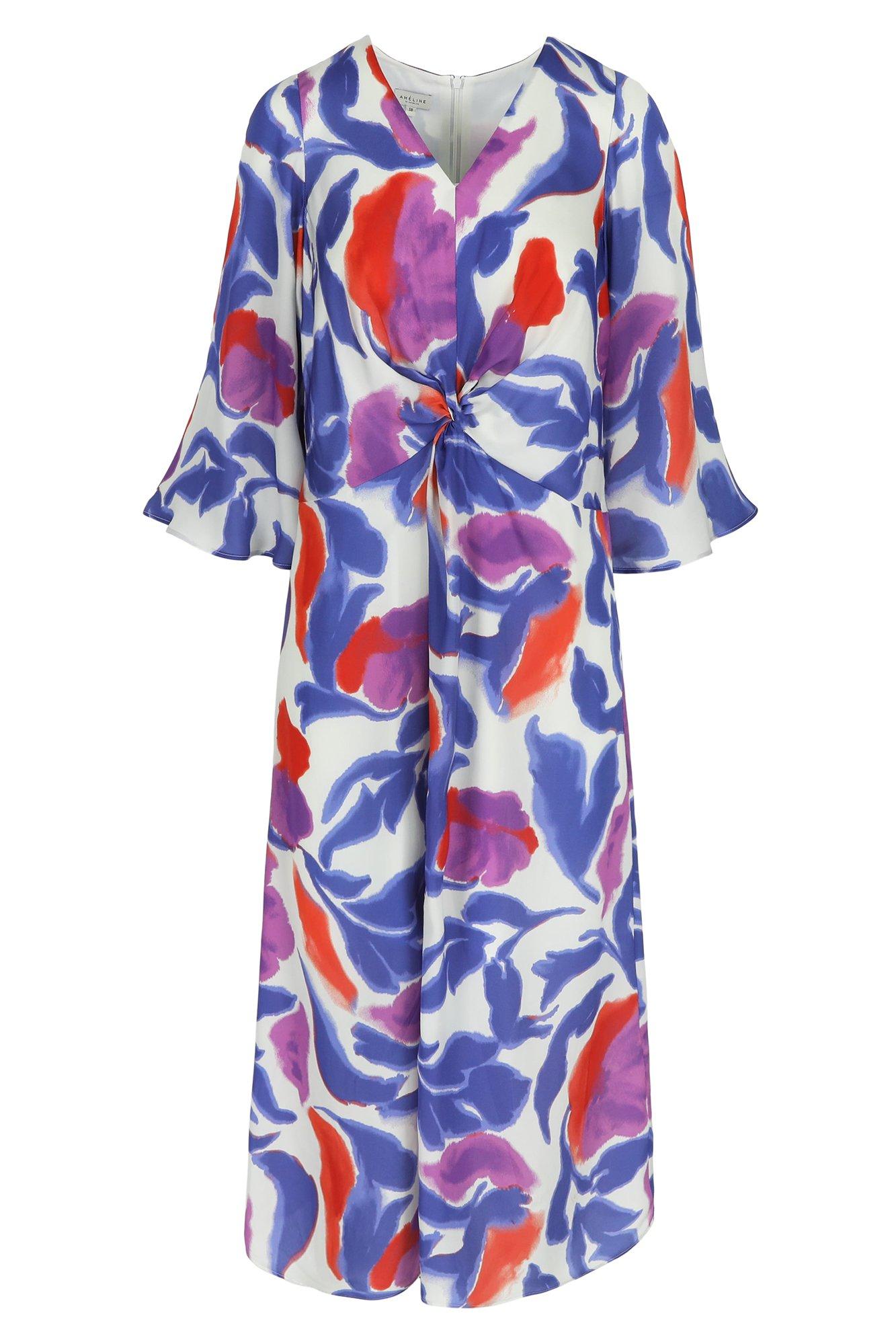 Robes - Longue robe drapée en satin