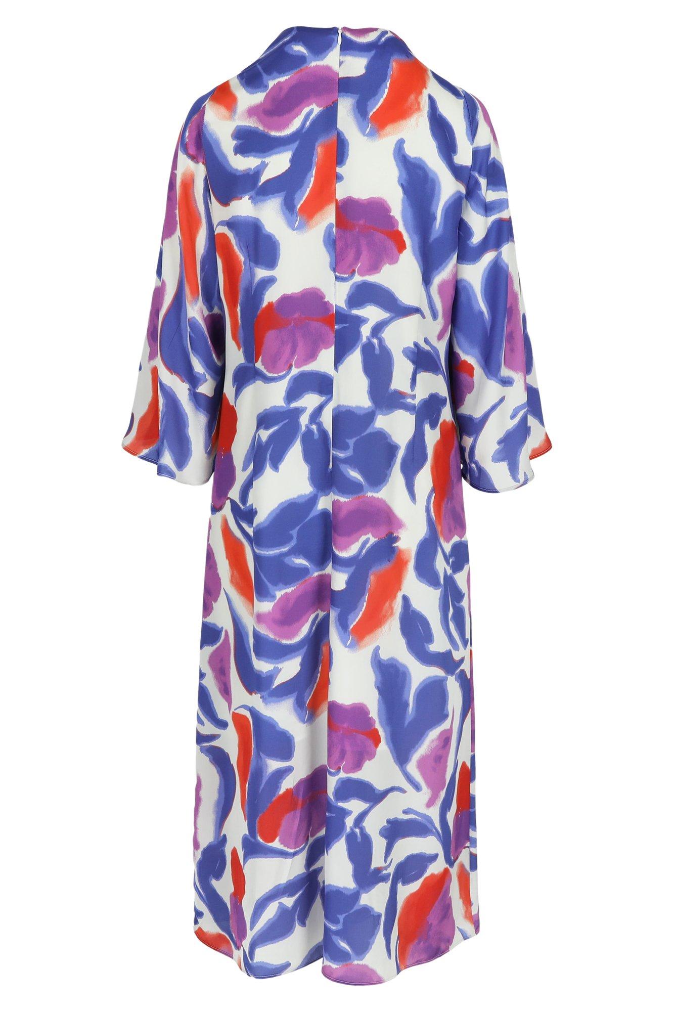 Robes - Longue robe drapée en satin