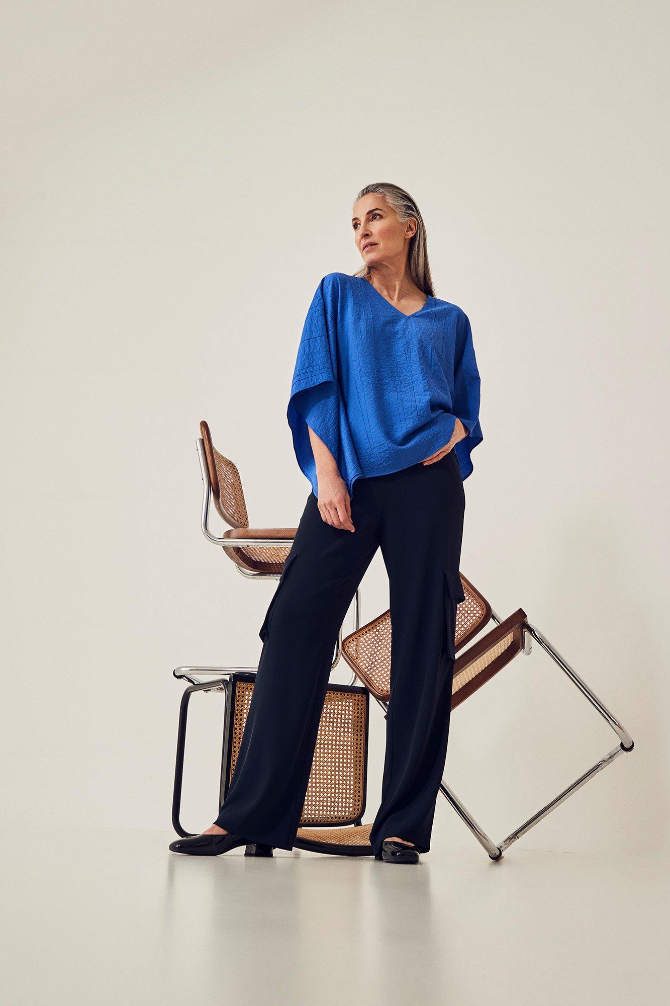 Chemises - Blouse préfroissée manches papillon