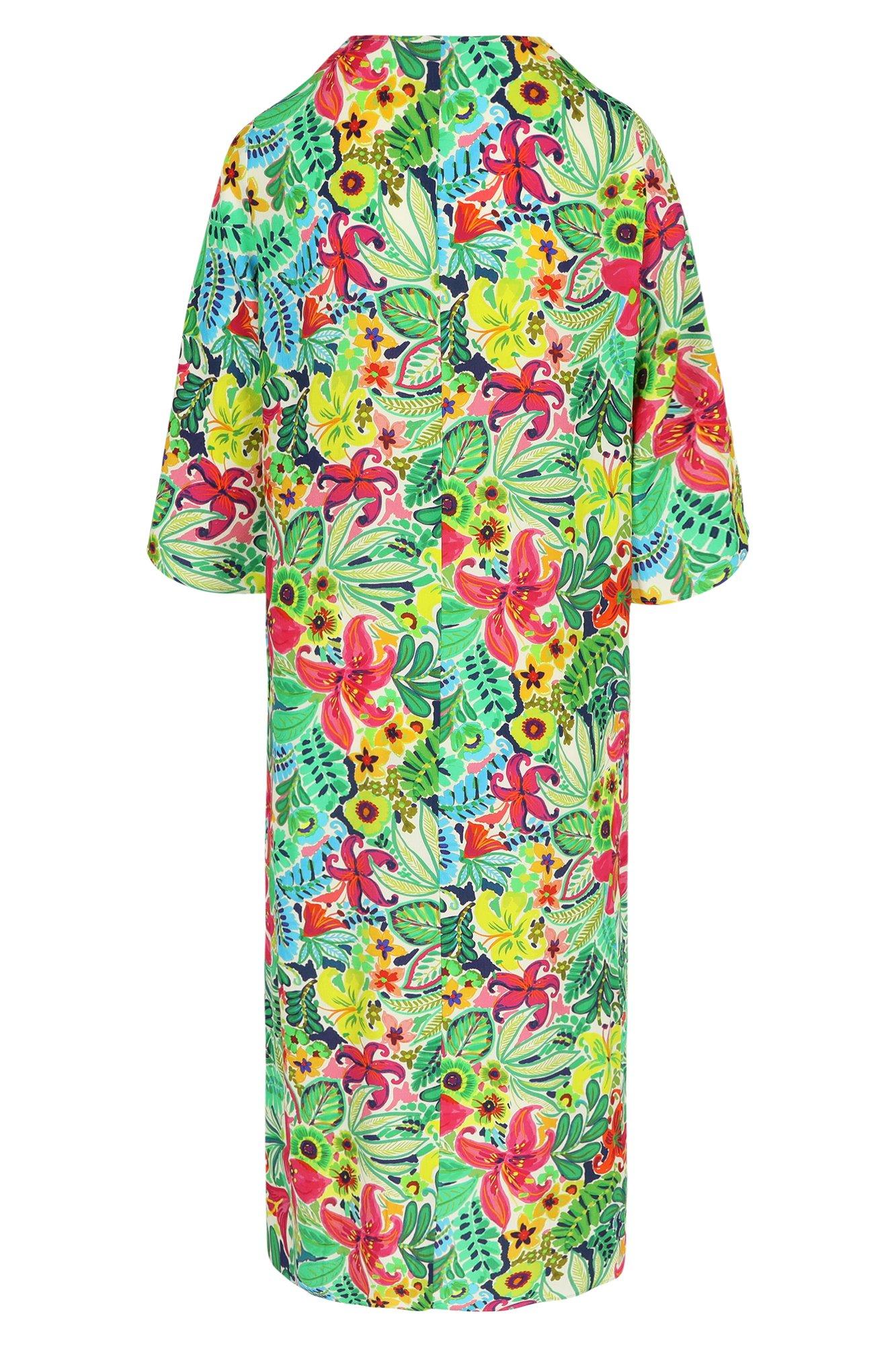 Kleedjes - Jurk in cr&ecirc;pe met bloemenprint