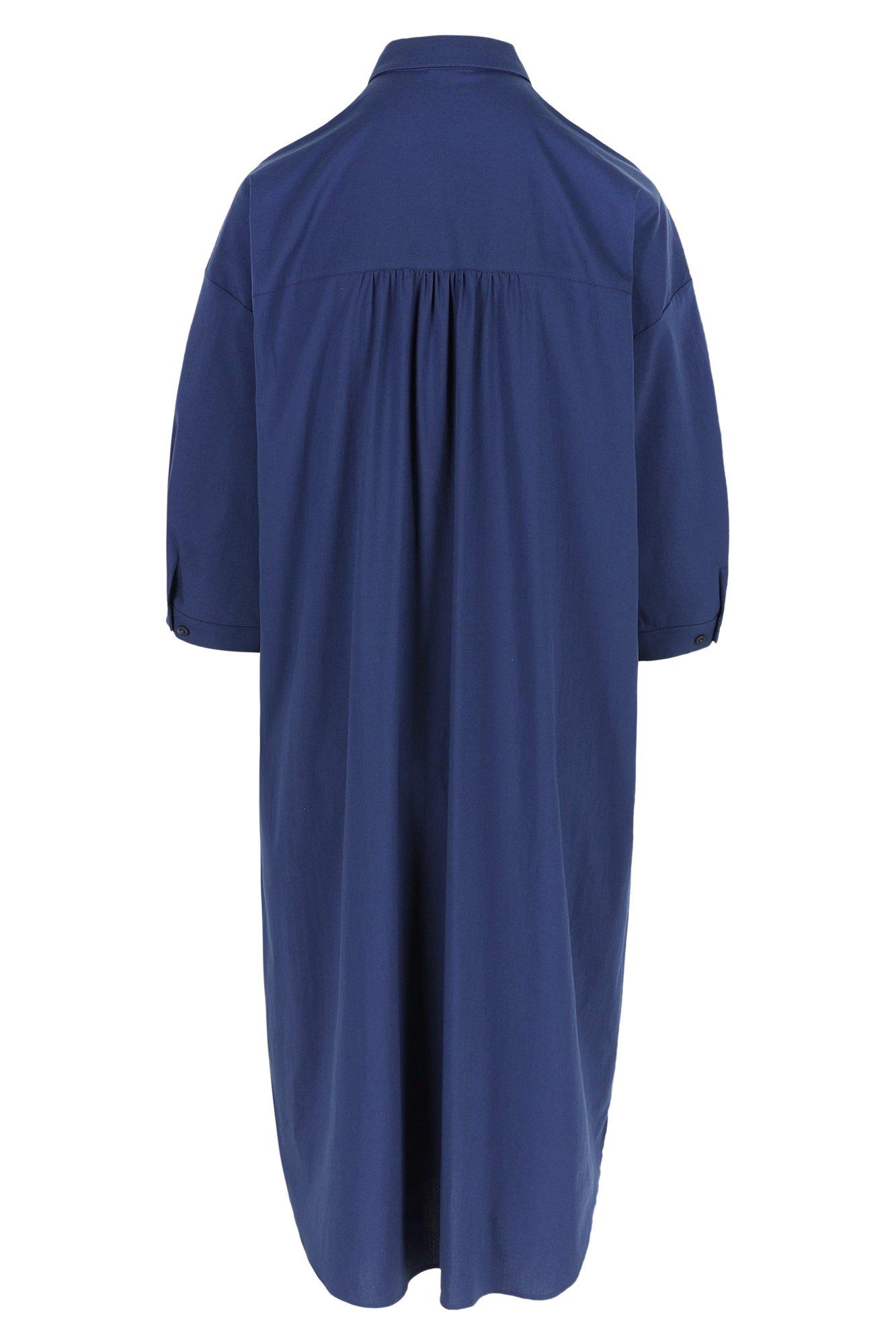 Robes - Robe chemise en popeline stretch