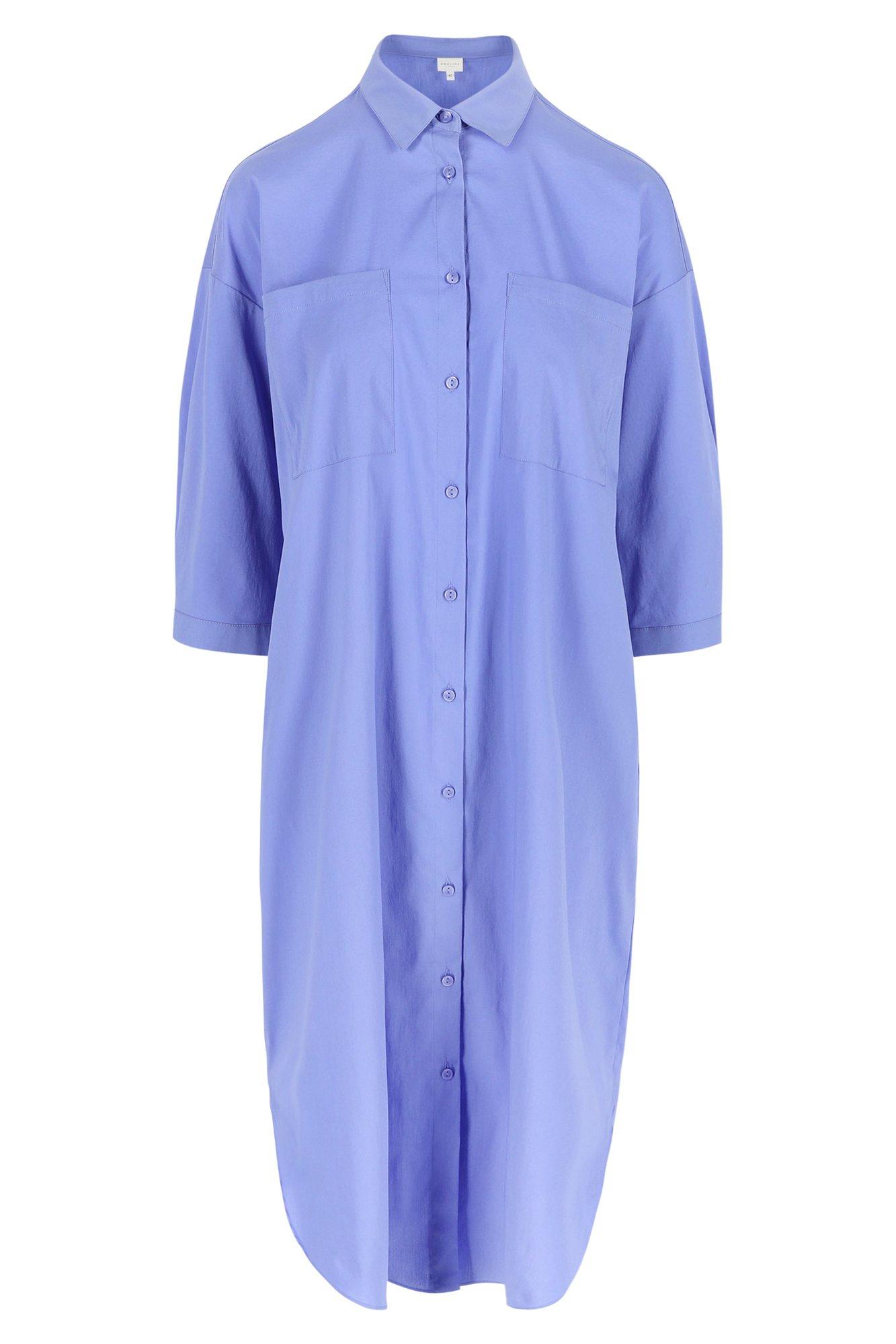 Hemdjurk in popeline met stretch - ame