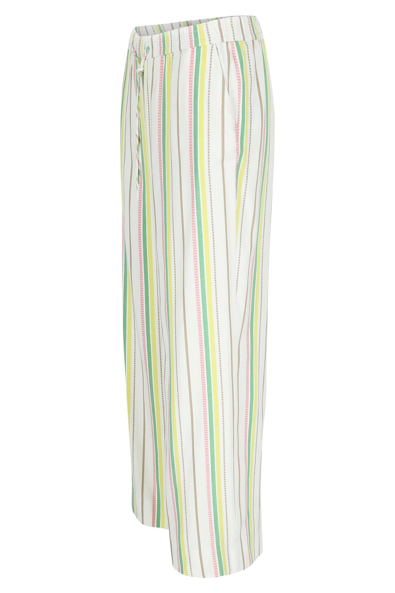 Broeken - Wijde gestreepte broek in katoenmix