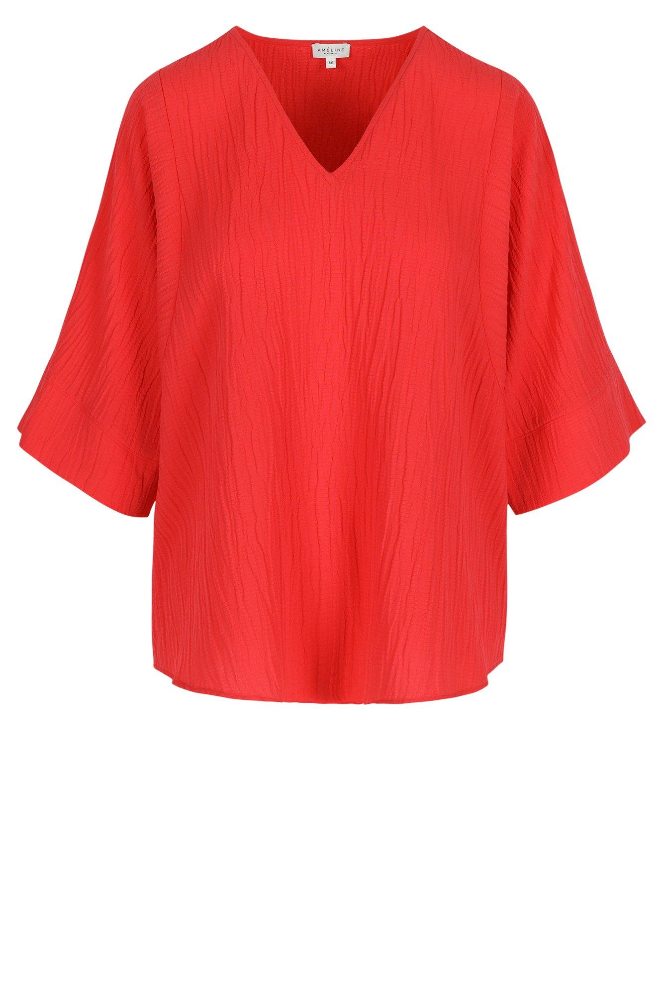 Chemises - Blouse boxy en tissu préfroissé
