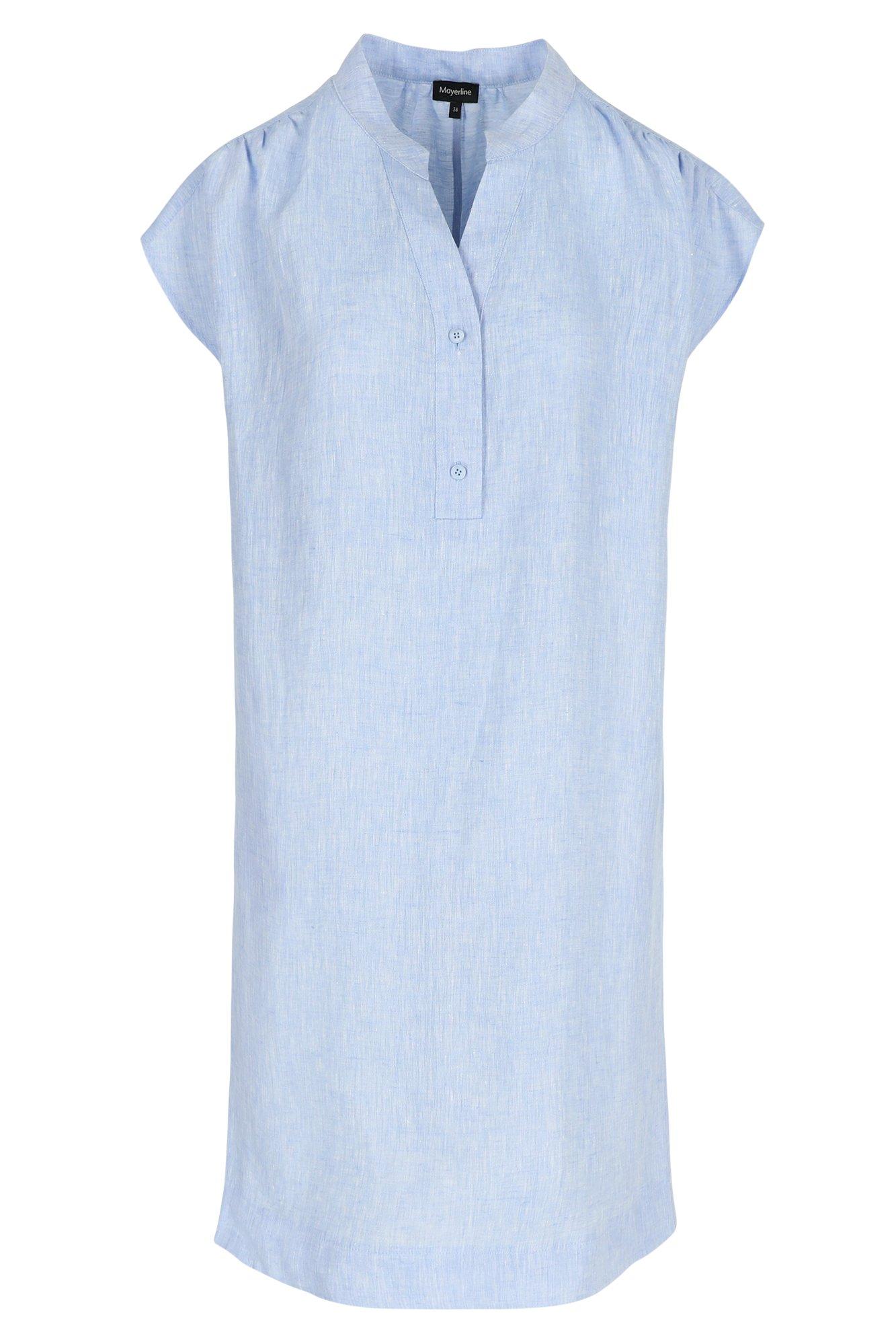 Robes - Robe droite en pur lin européen