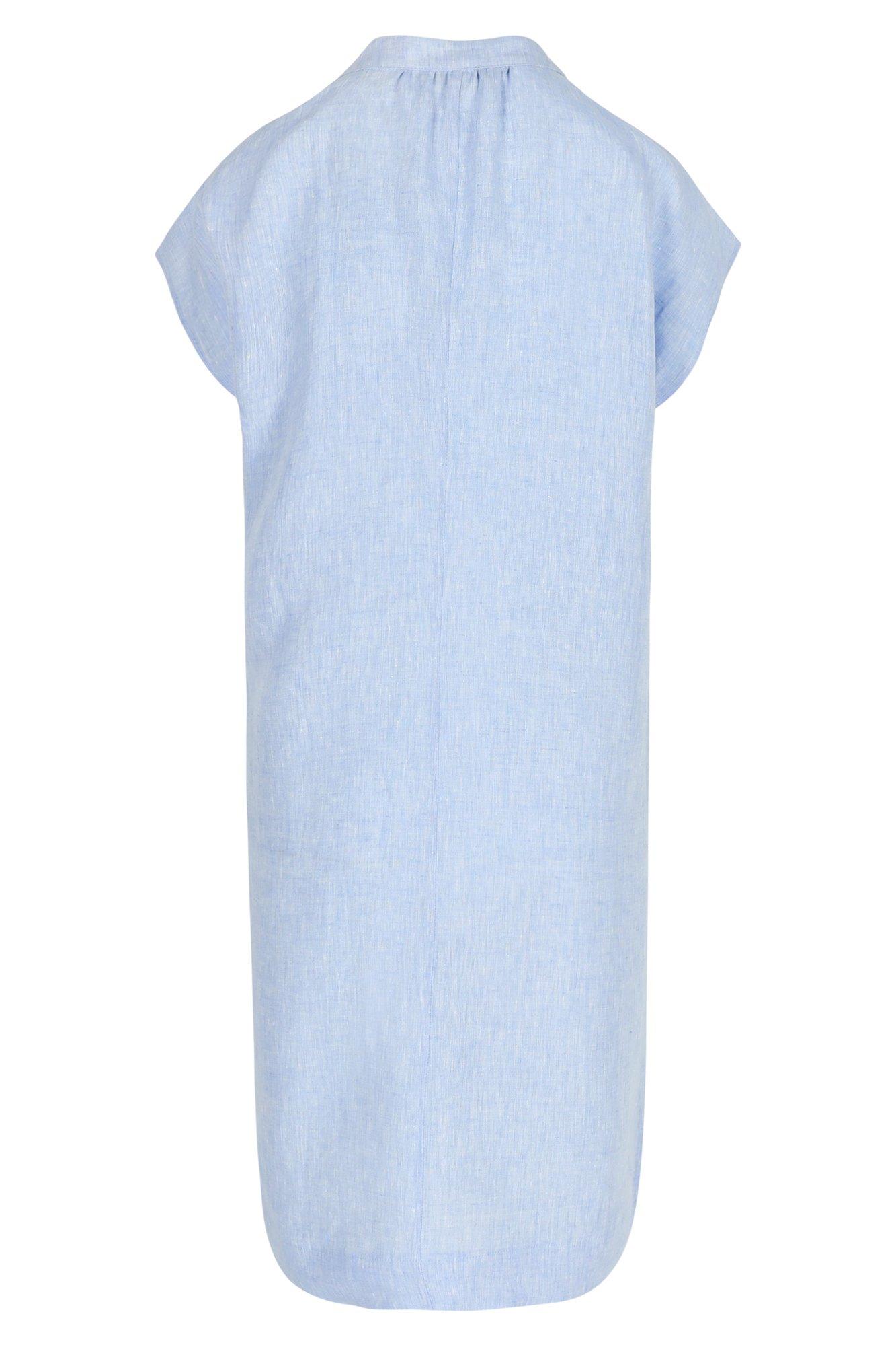 Robes - Robe droite en pur lin européen