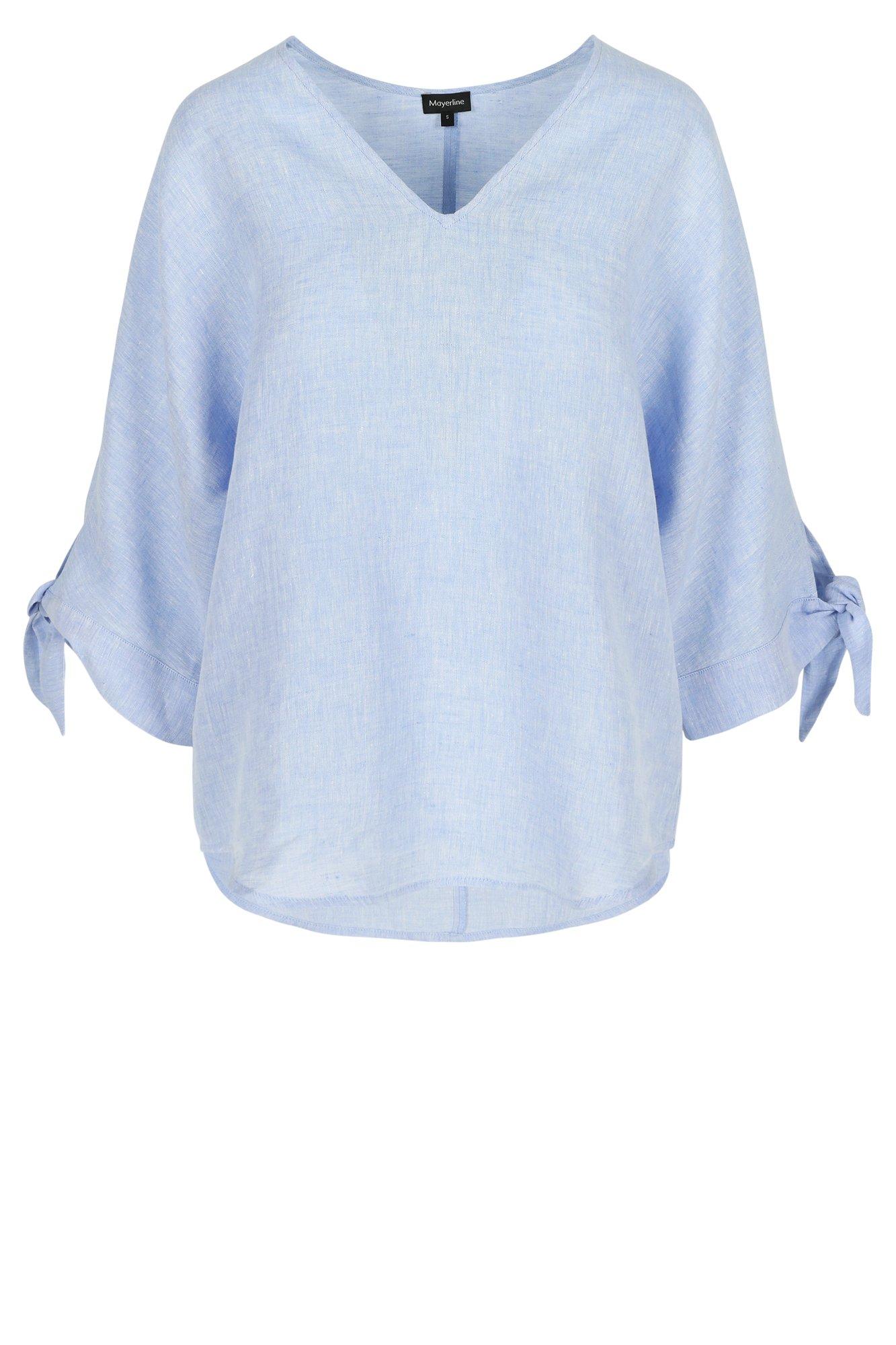 Hemden - Linnen blouse met vleermuismouwen